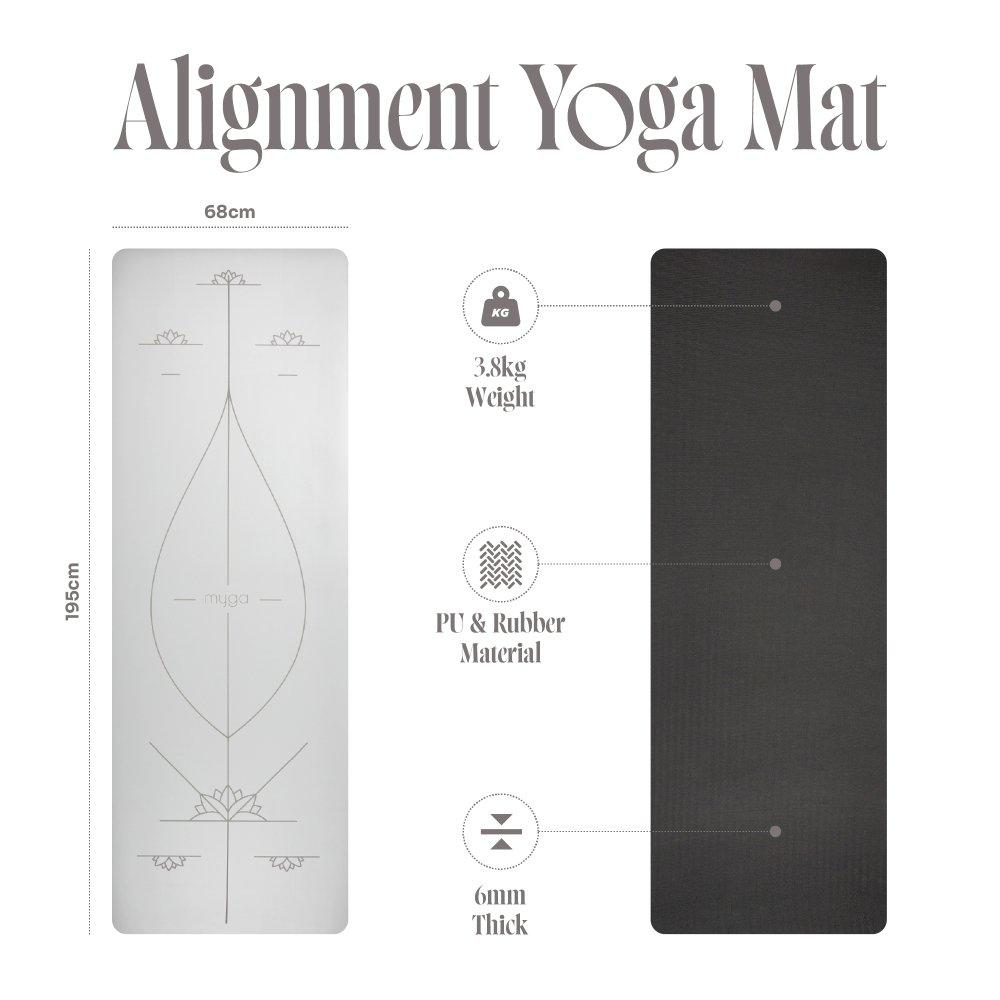 Grey - Myga - Myga XL Lotus Alignment Mat - 5