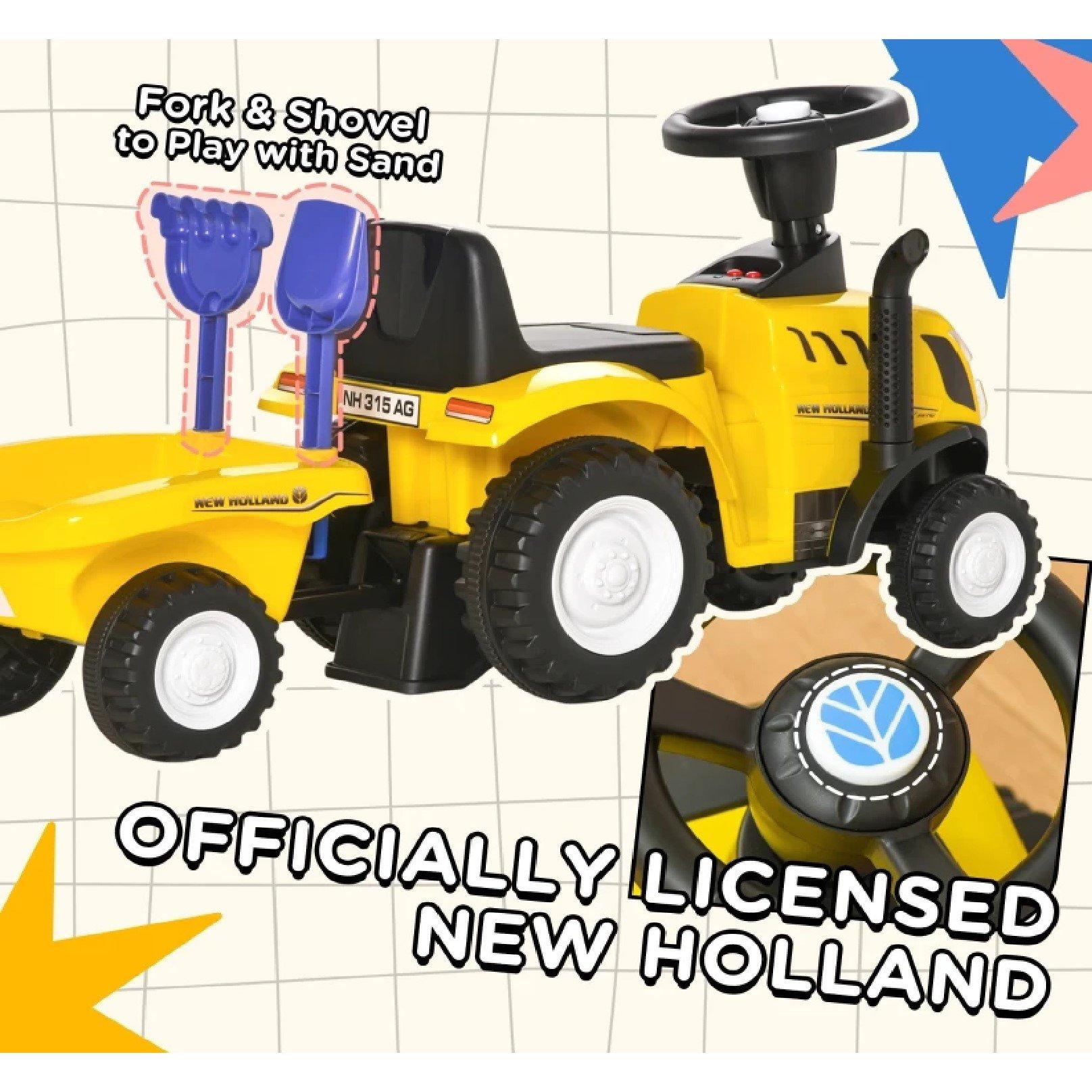 Yellow - HOMCOM - Ride On Toddler Tractor - 4