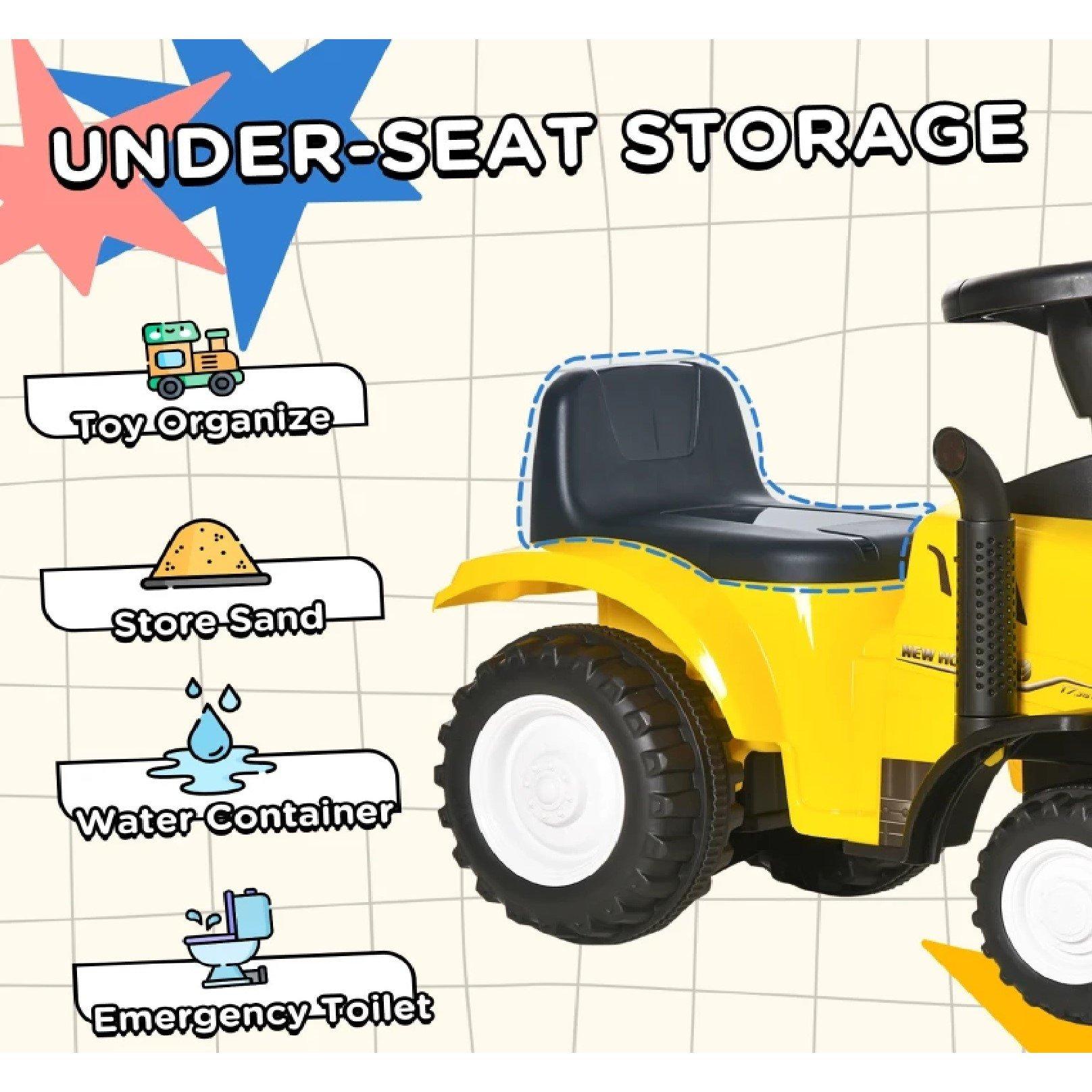 Yellow - HOMCOM - Ride On Toddler Tractor - 5