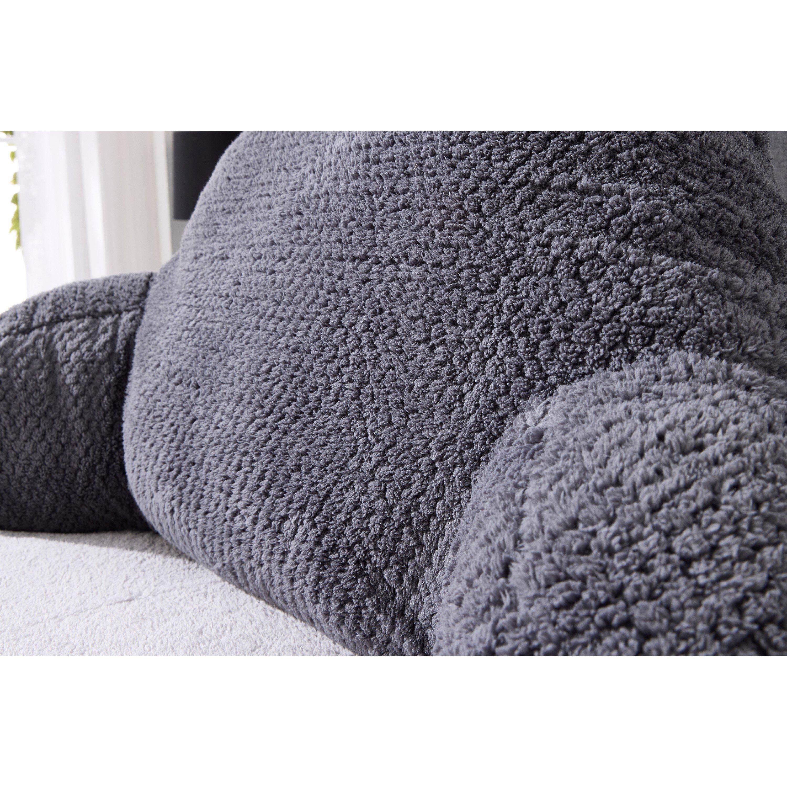Charcoal - Downland - Waffle Cuddle Cushion - Grey - 3