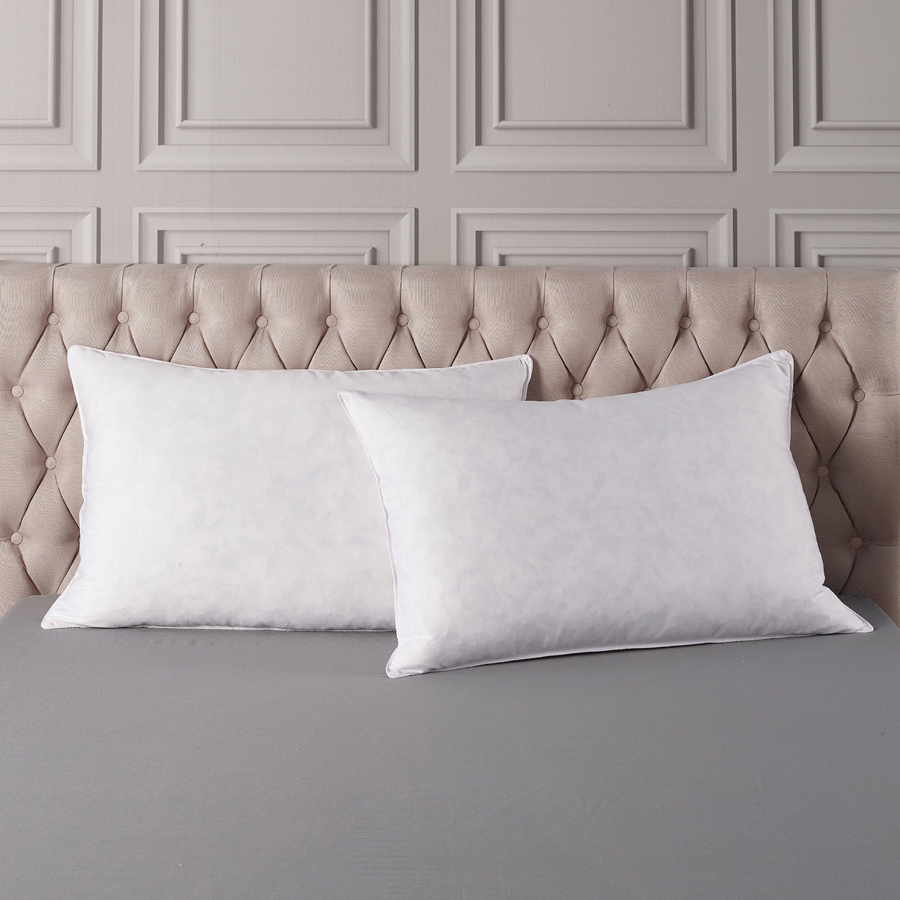White - Downland - Luxury Softened Duck Feather Pillow Pair - 2