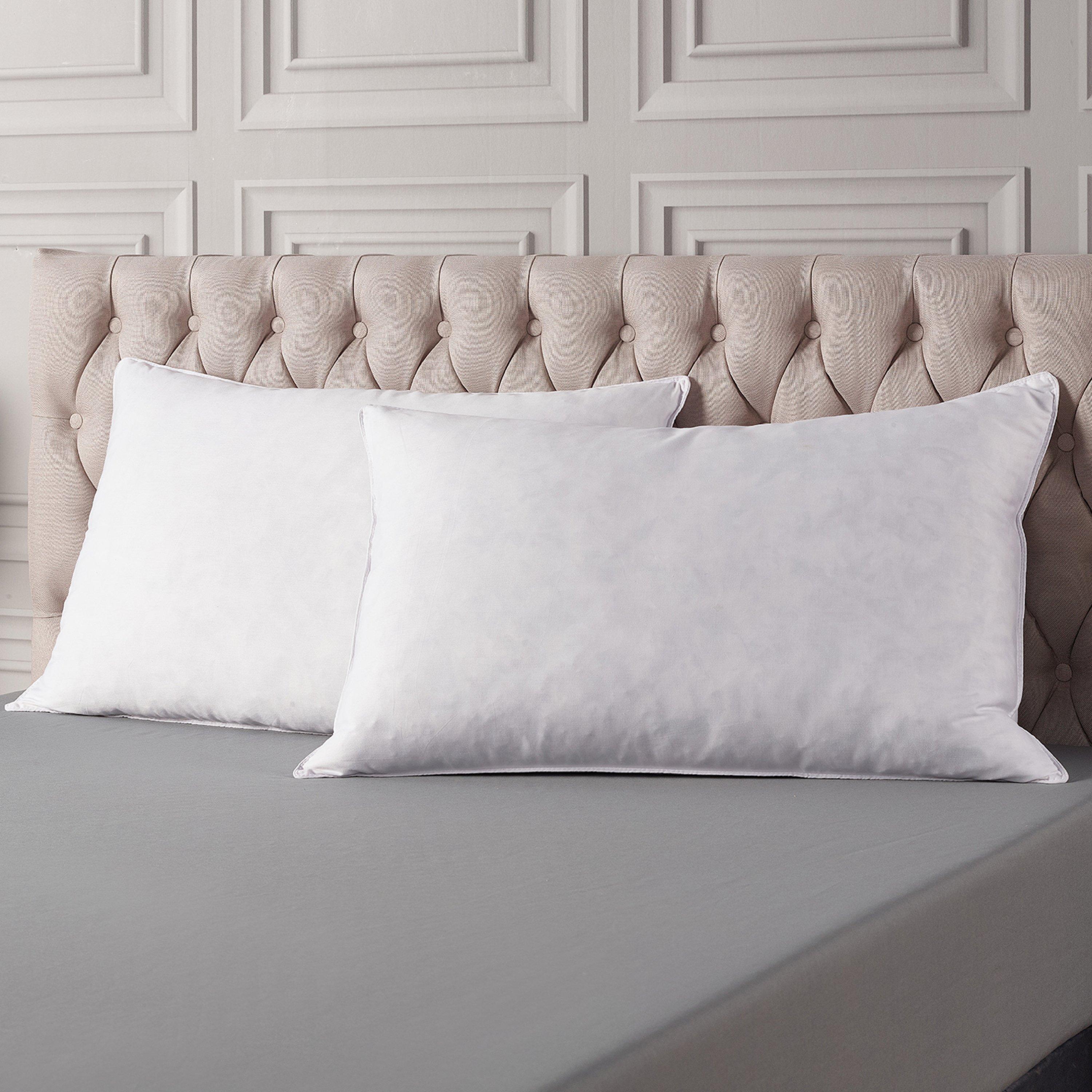 White - Downland - Luxury Softened Duck Feather Pillow Pair - 3