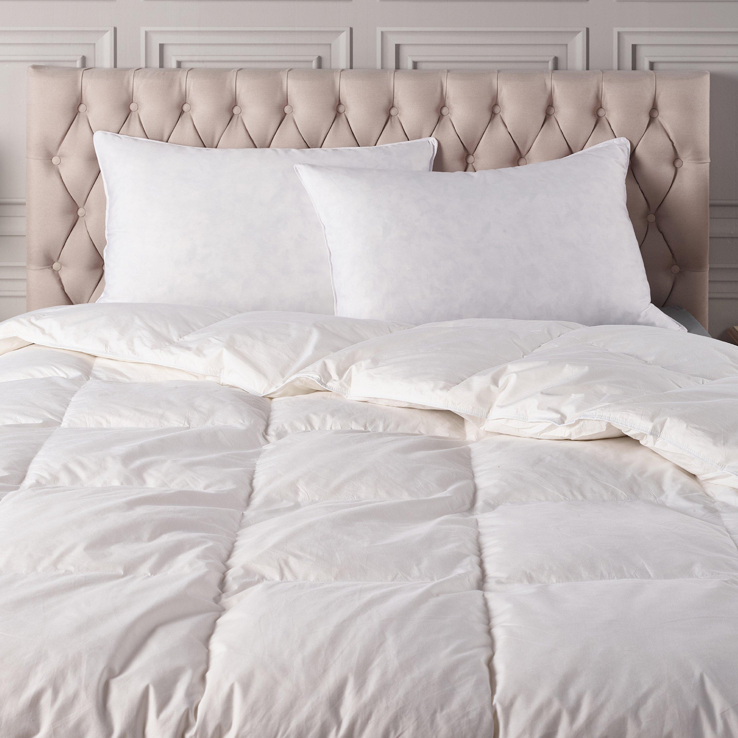 White - Downland - Luxury Softened Duck Feather Pillow Pair - 5
