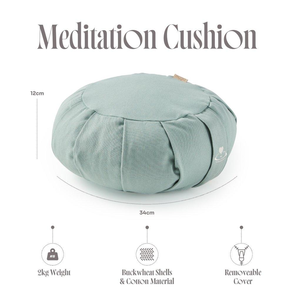 Teal - Myga - Zafu Yoga Meditation Cushion - 5