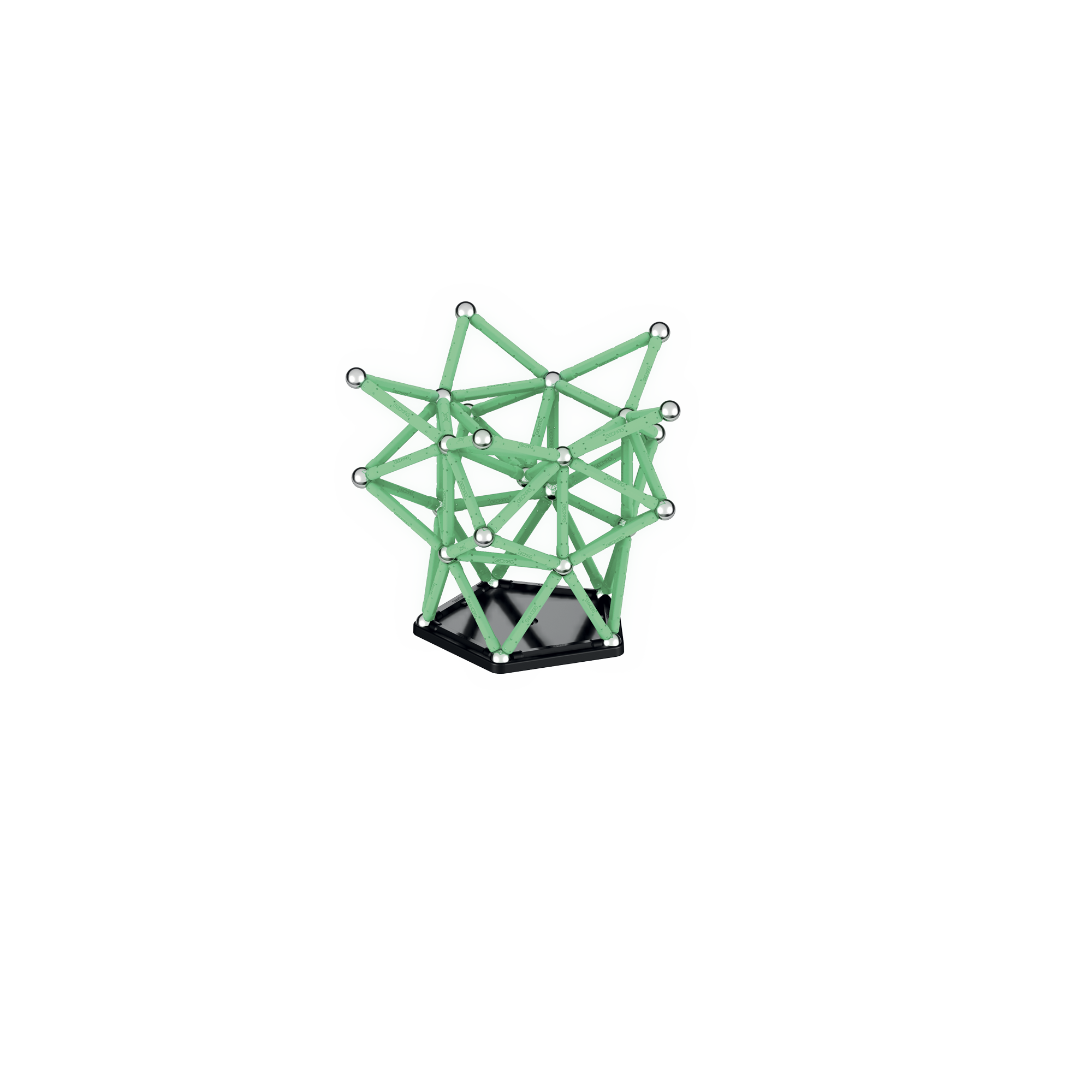 Multi - GEOMAG - Classic Glow Magnetic Shapes - 142 Pieces - 6