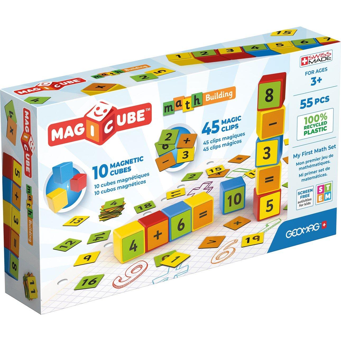 Geomag  Kids Magicube Magnetic Shapes Maths Builder - 55 Piece - 