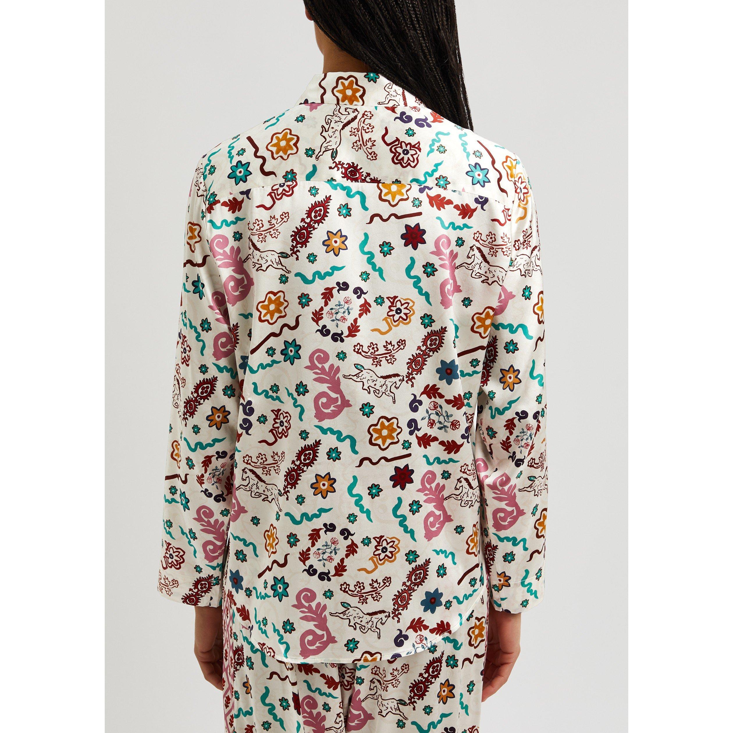 MULTICOLOURED - Jessica Russell Flint - PJT DAN PATCH PRT LGSLV PJ TOP - 3