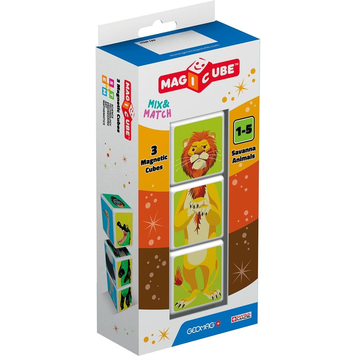 Multi - GEOMAG - Magicube Mix and Match Savanna Animals - 2