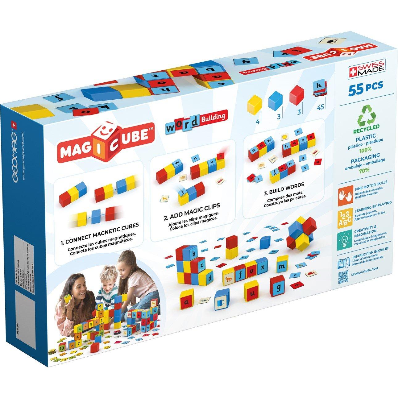 Multi - GEOMAG - Magicube  Magnetic Shapes Word Builder - 55 Pieces - 2