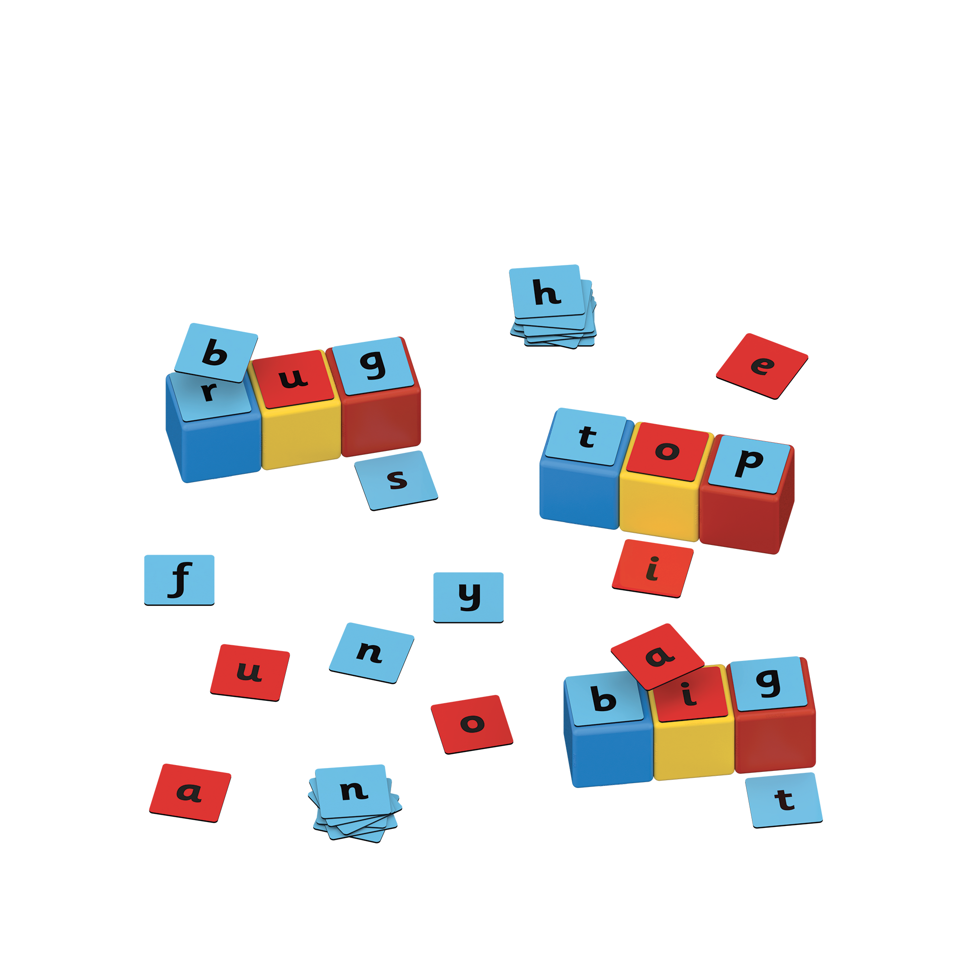 Multi - GEOMAG - Magicube  Magnetic Shapes Word Builder - 55 Pieces - 4