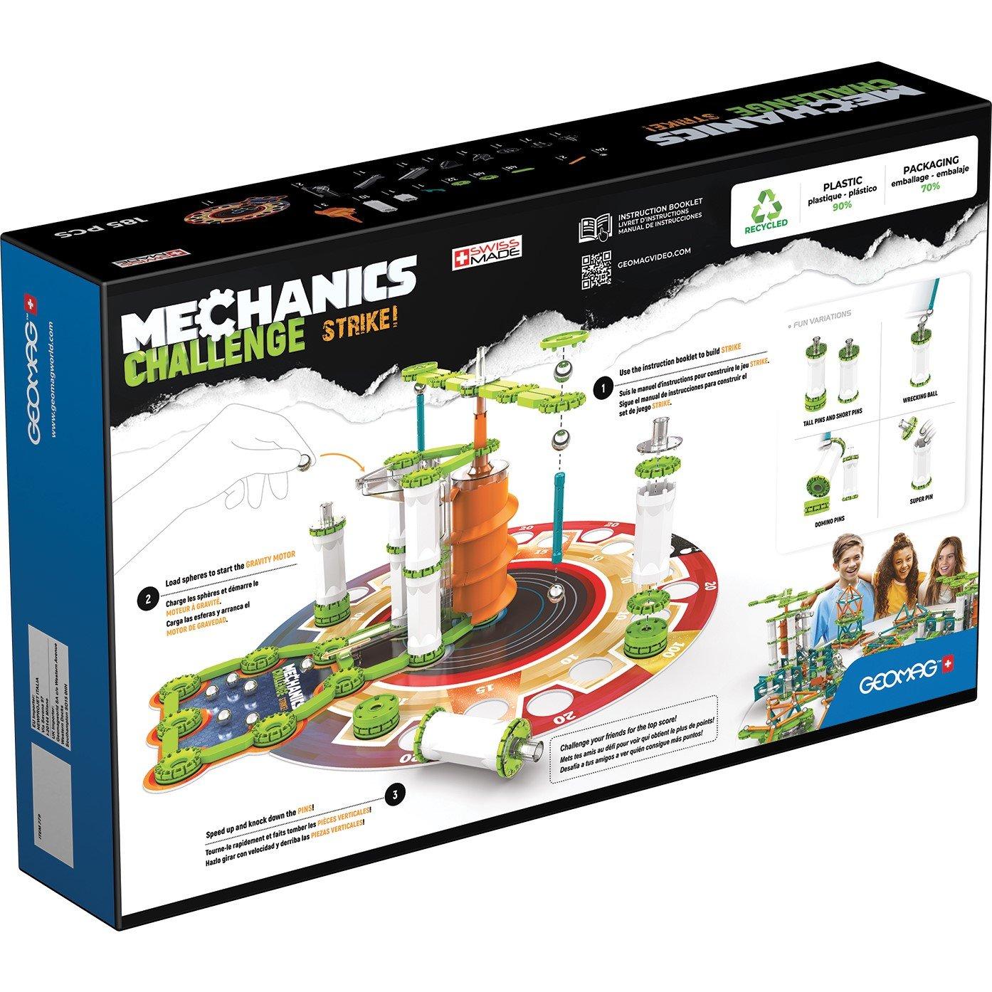 Multi - GEOMAG - Mechanics Magnetic Challenge Strike - 185 Pieces - 2