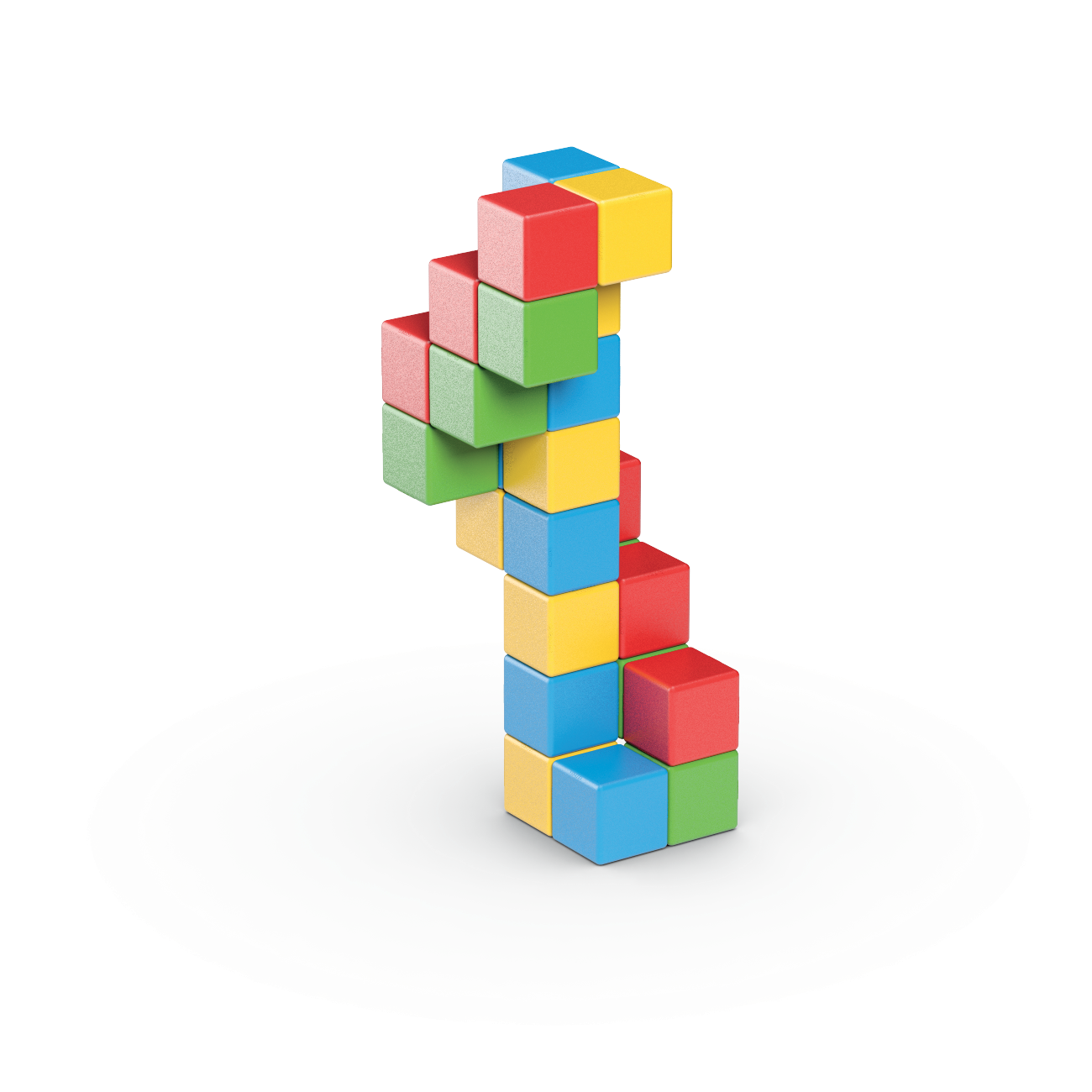 Multi - GEOMAG - Magicube Full Colour Recycled - 24 Magnetic Shapes - 2