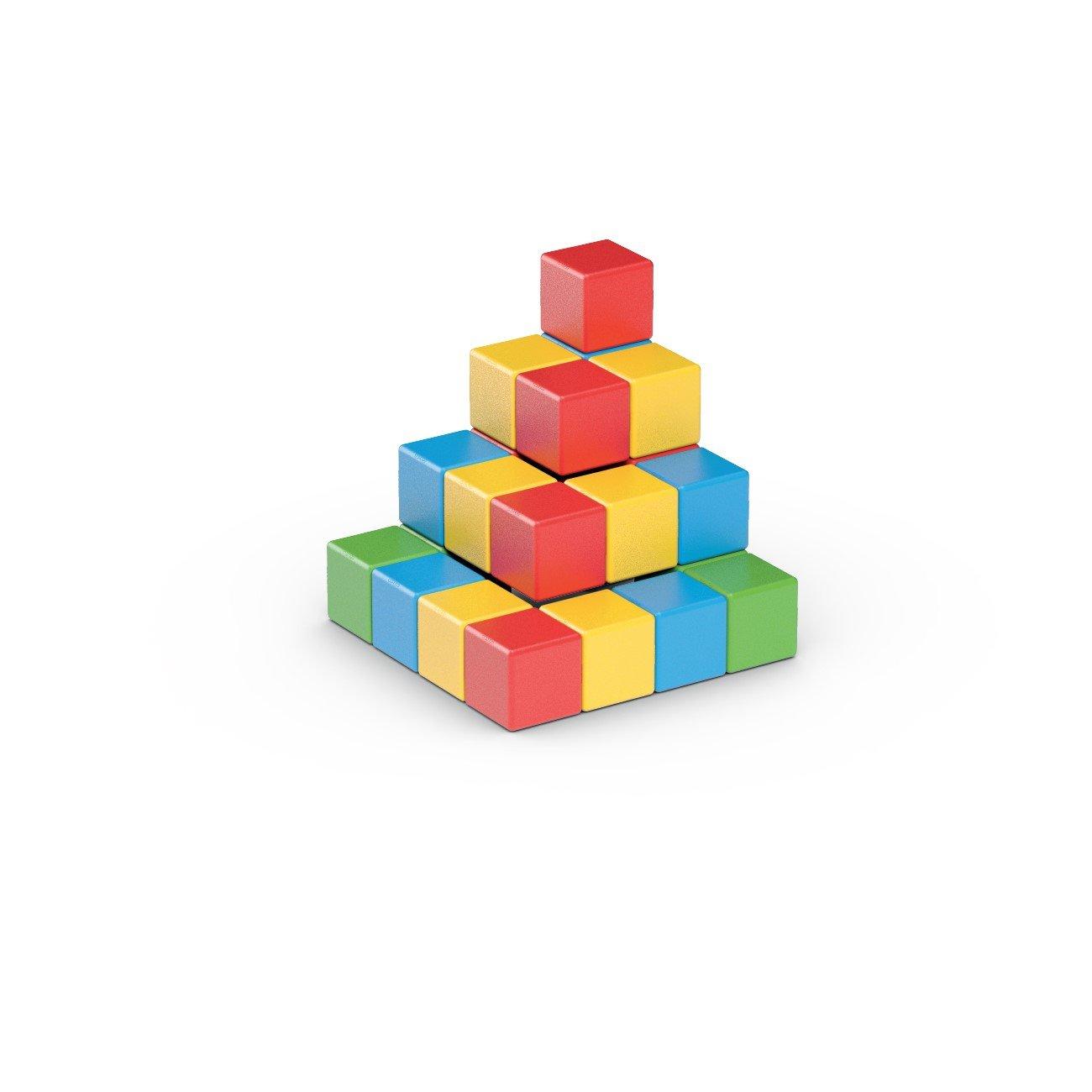 Multi - GEOMAG - Magicube Full Colour Recycled - 24 Magnetic Shapes - 5