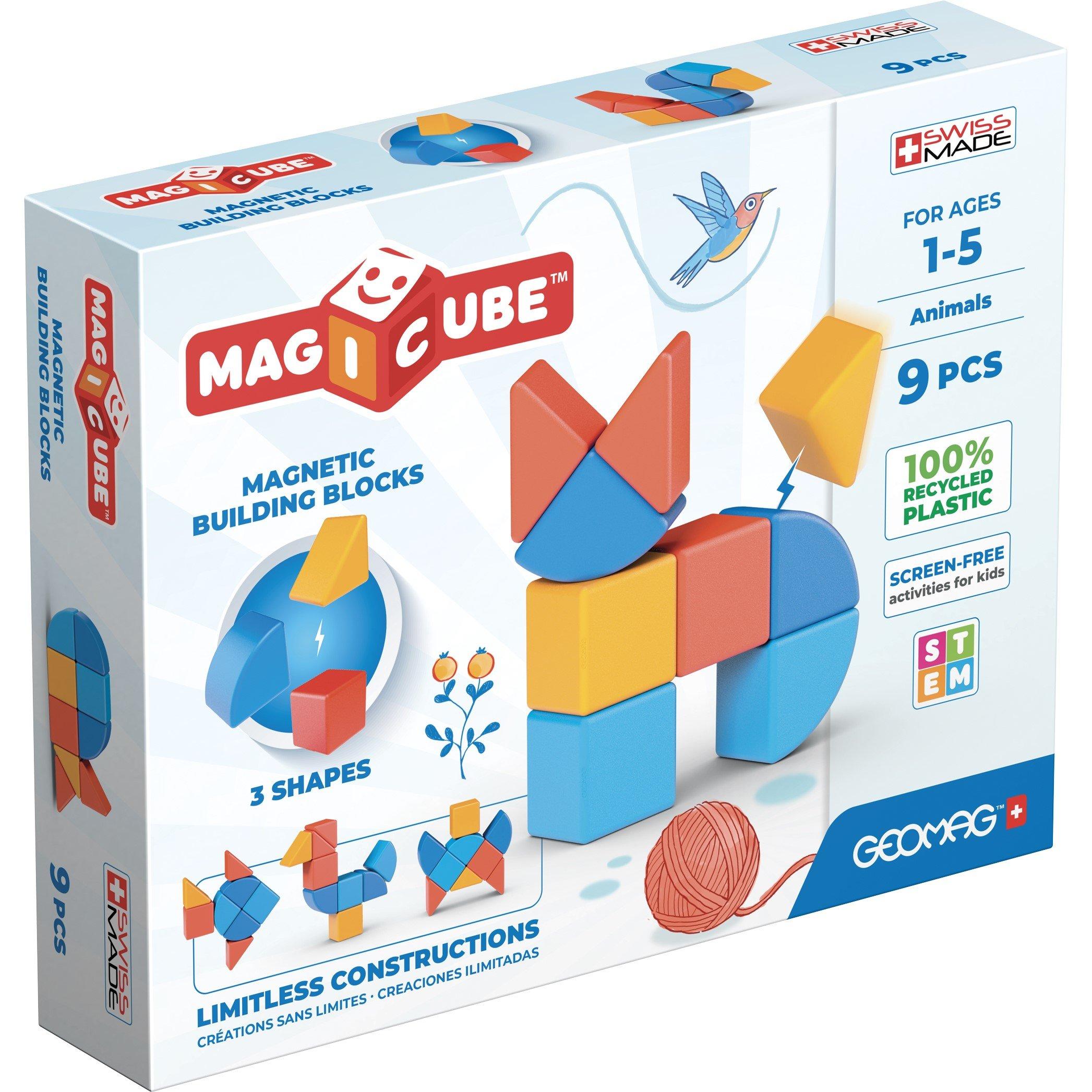 Multi - GEOMAG - Magicube Magnetic Shapes Animals - 9 Pieces - 1
