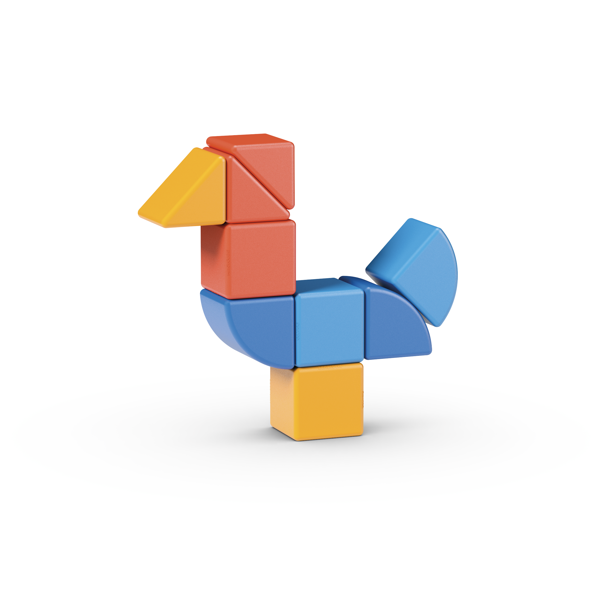 Multi - GEOMAG - Magicube  Magnetic Shapes Animals - 9 Pieces - 6