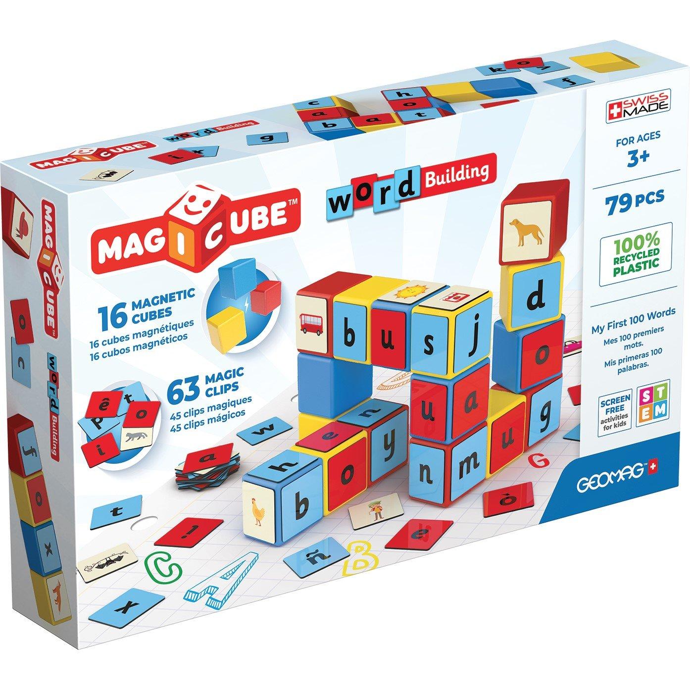 Multi - GEOMAG - Magicube Magnetic Shapes Word Builder - 79 Pieces - 1