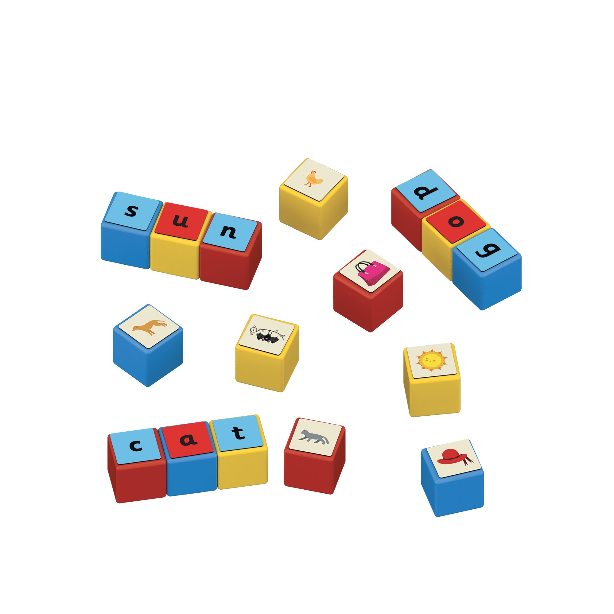 Multi - GEOMAG - Magicube  Magnetic Shapes Word Builder - 79 Pieces - 3