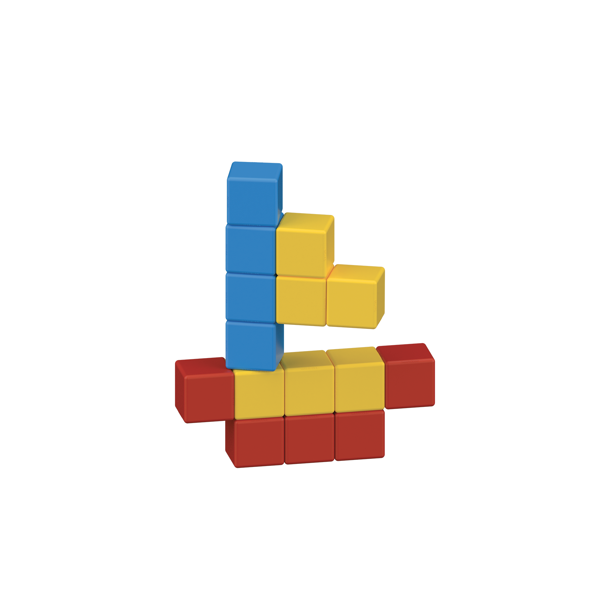 Multi - GEOMAG - Magicube  Magnetic Shapes Word Builder - 79 Pieces - 5