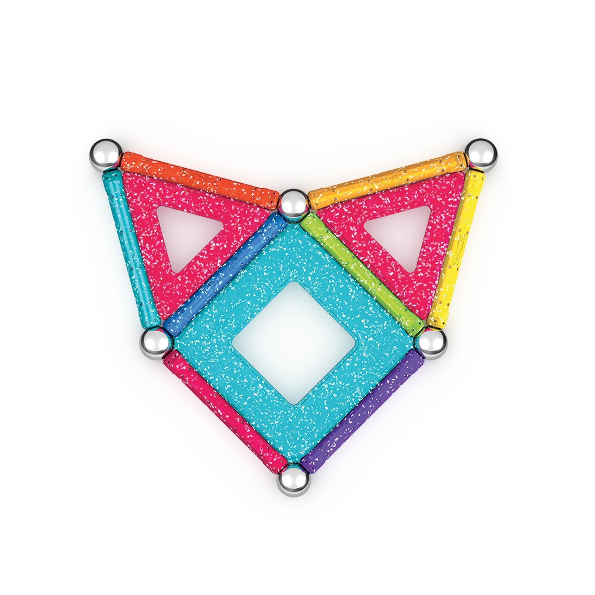 Multi - GEOMAG - Recycled Magnetic Glitter Panels - 22 Pieces - 3