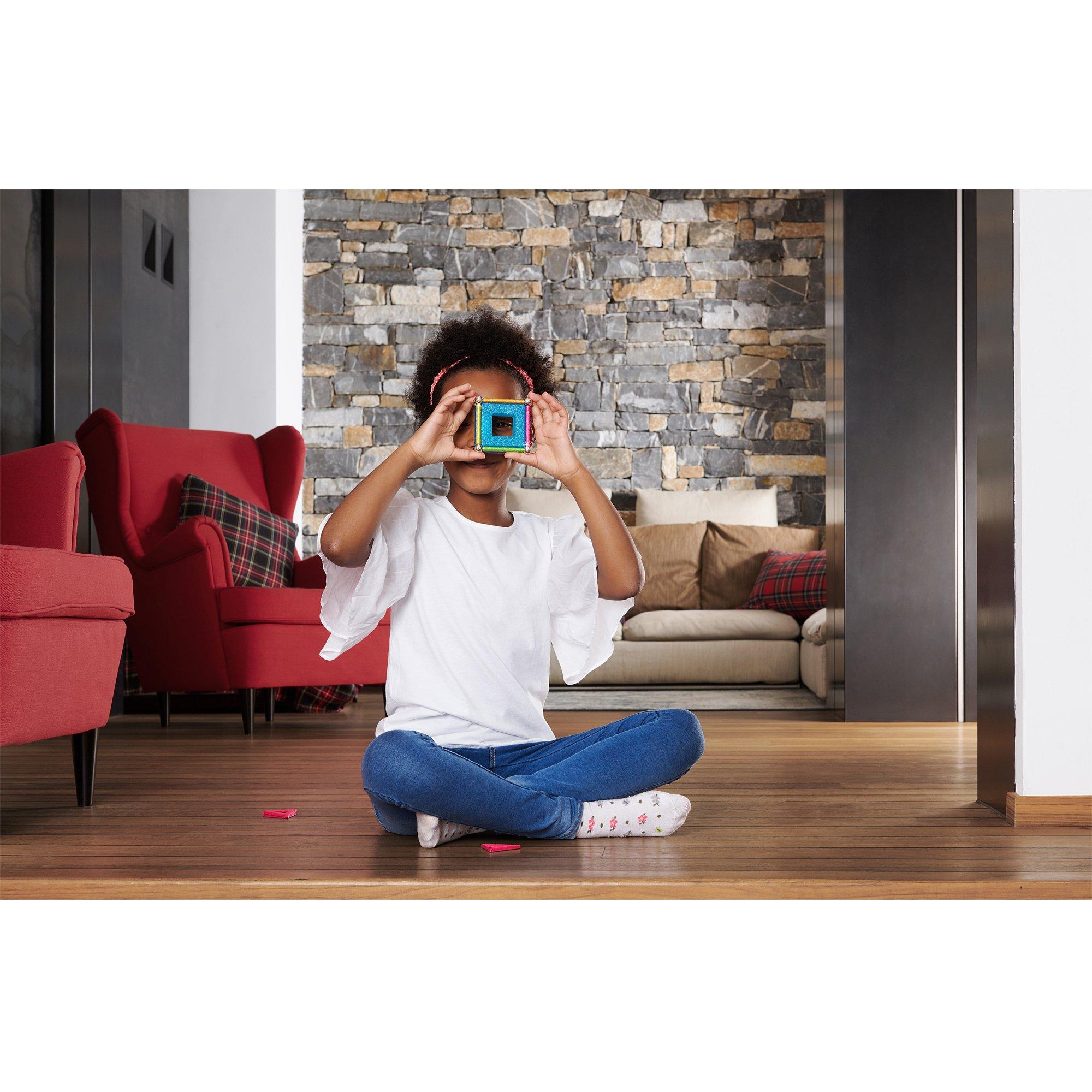 Multi - GEOMAG - Recycled Magnetic Glitter Panels - 22 Pieces - 7