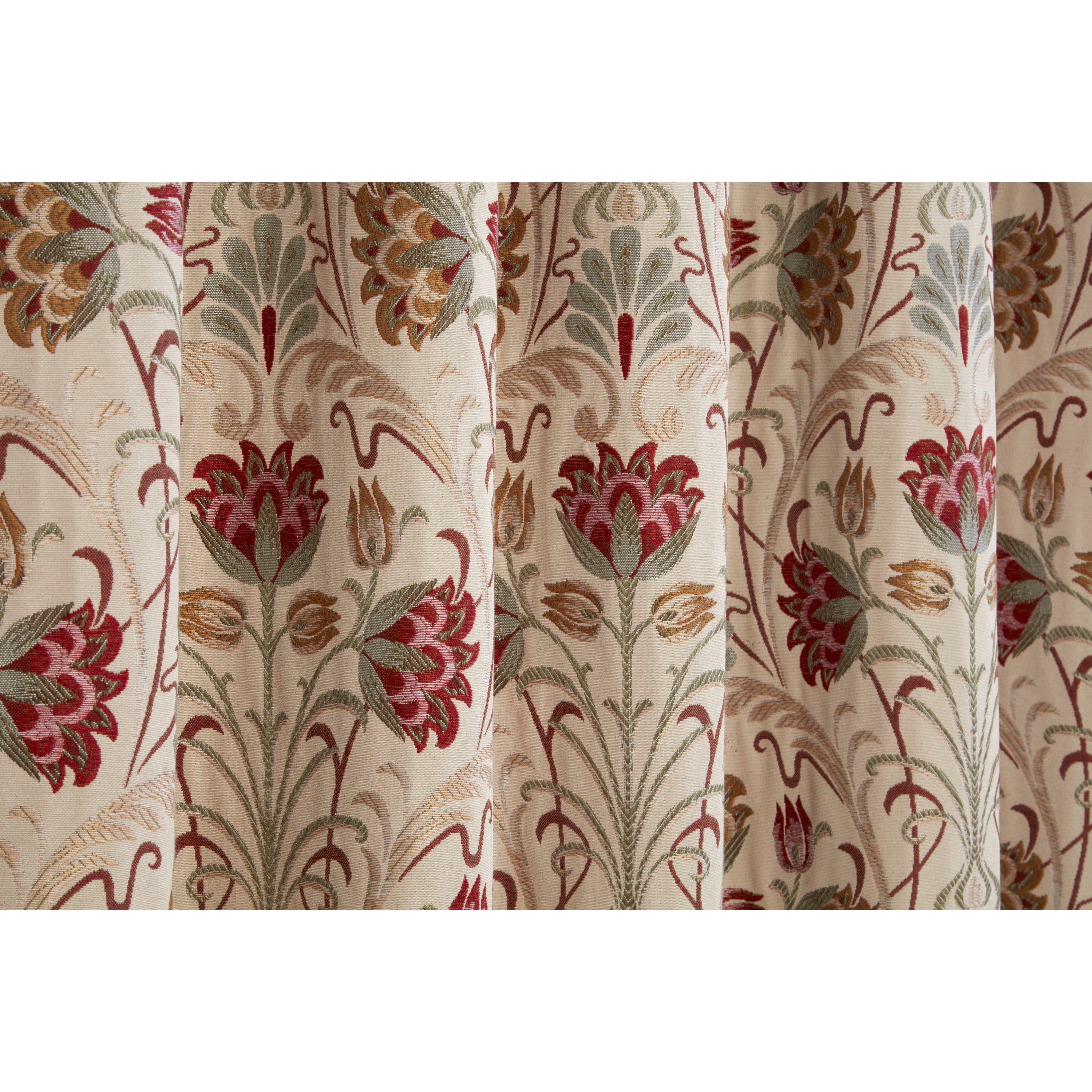 Natural - Sundour - Aylesbury Floral Pencil Pleat Curtains - 5