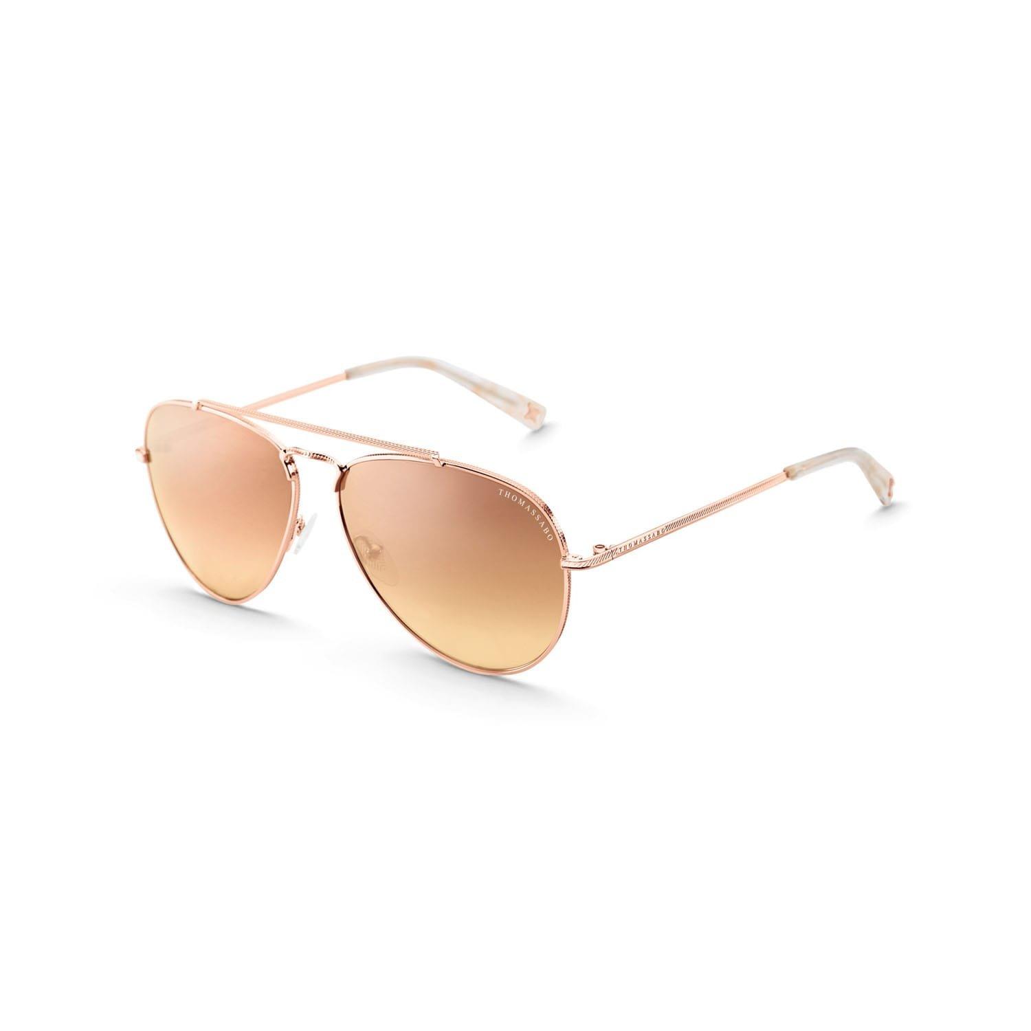 Pink - Thomas Sabo - Harrison Pilot Mirrored Sunglasses - 1