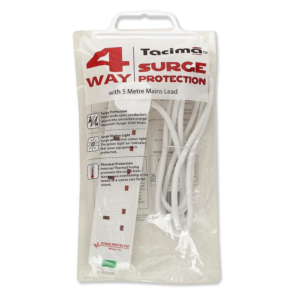White - Tacima - Tacima 4 Way Surge Protec - 2