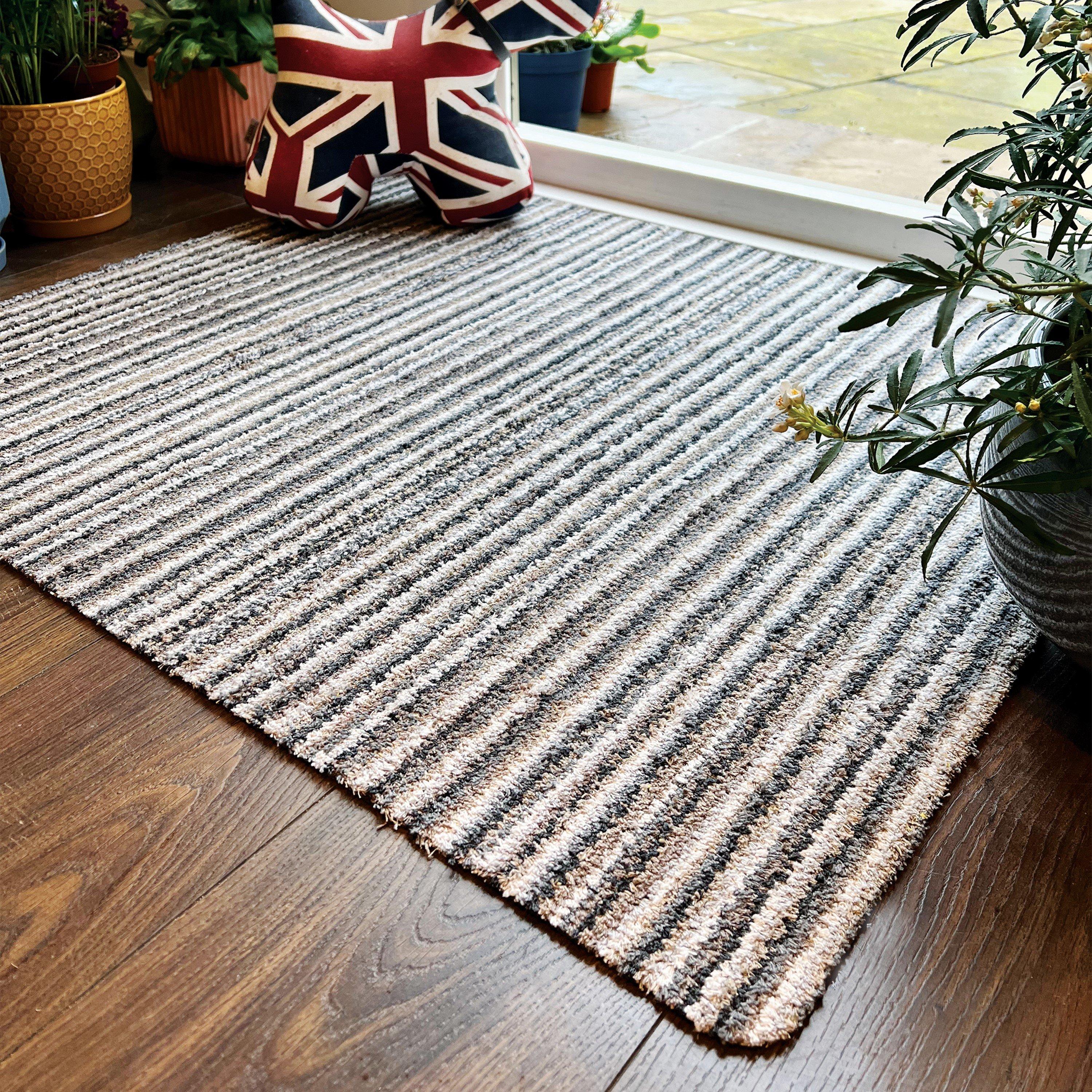 Multi - My Mat - Plain Portland Stone Stripe - 1