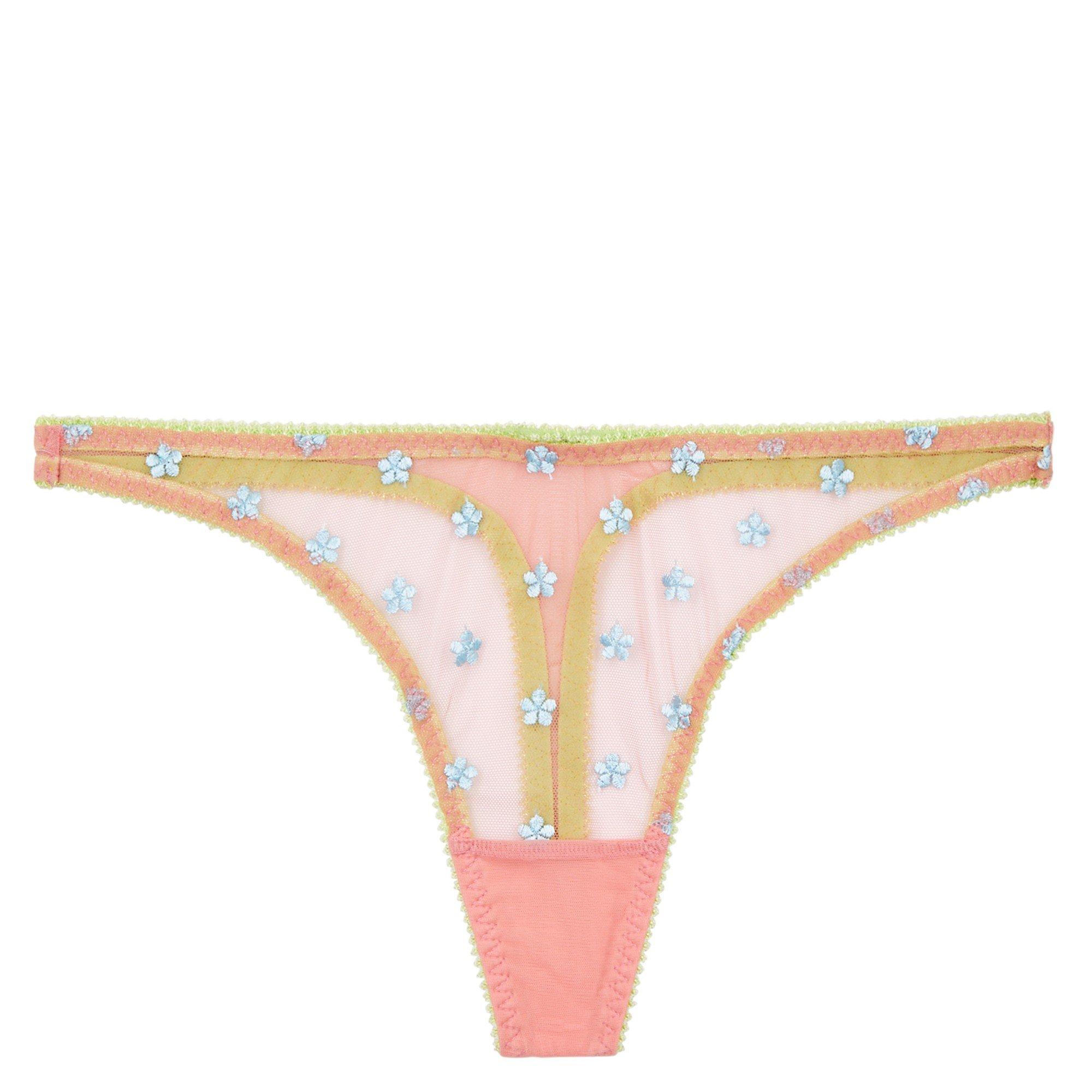 LIGHT PINK - Dora Larsen - T JAIME EMBROIDERED THONG - 1