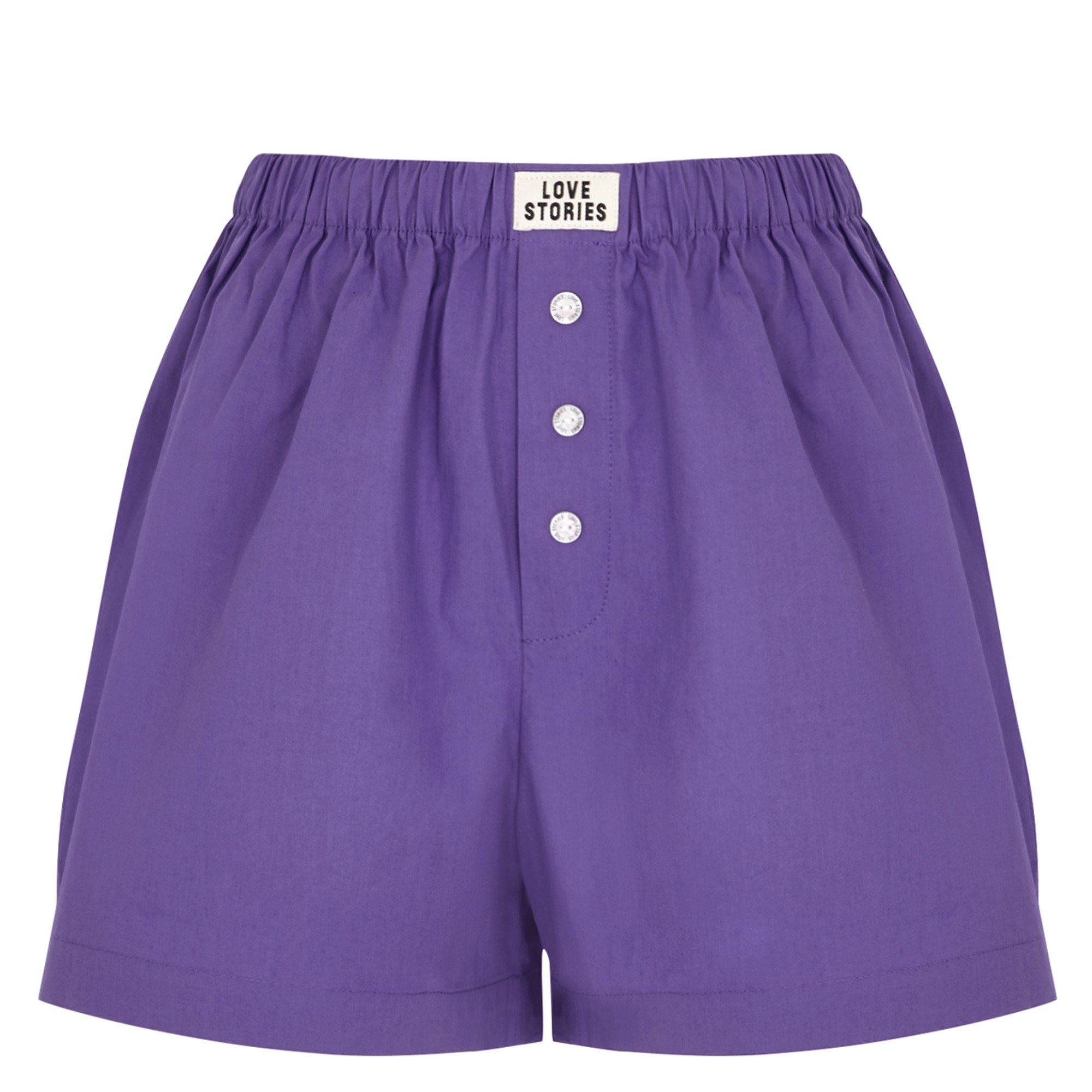 PURPLE - Love Stories - PJB JAMES COTTON BOXER SHORTS - 1