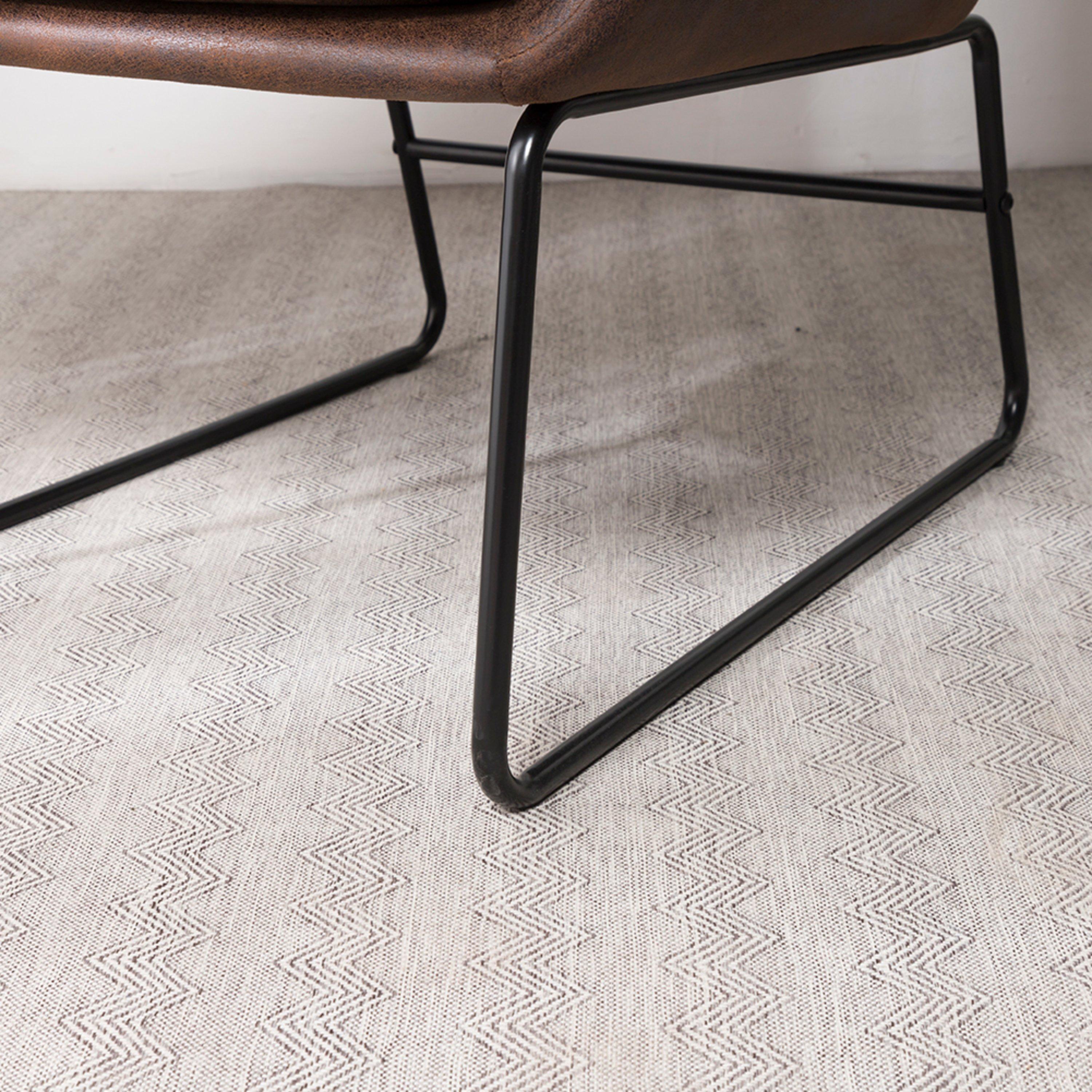 Brown - Kabinet UK - Contemporary Metal Legs Tufted Leisure Armchair - 8