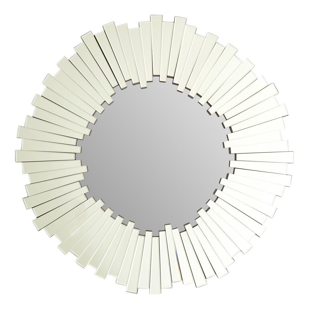 Silver - Fifty Five South - Puzzle Flared Wall Mirror - 1