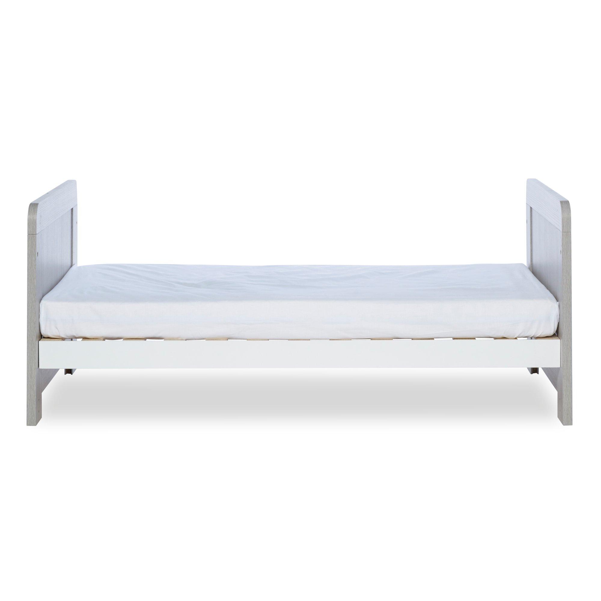 Ash Grey & Whit - Ickle Bubba - Pembrey Cot Bed and Premium Sprung Mattress - 3