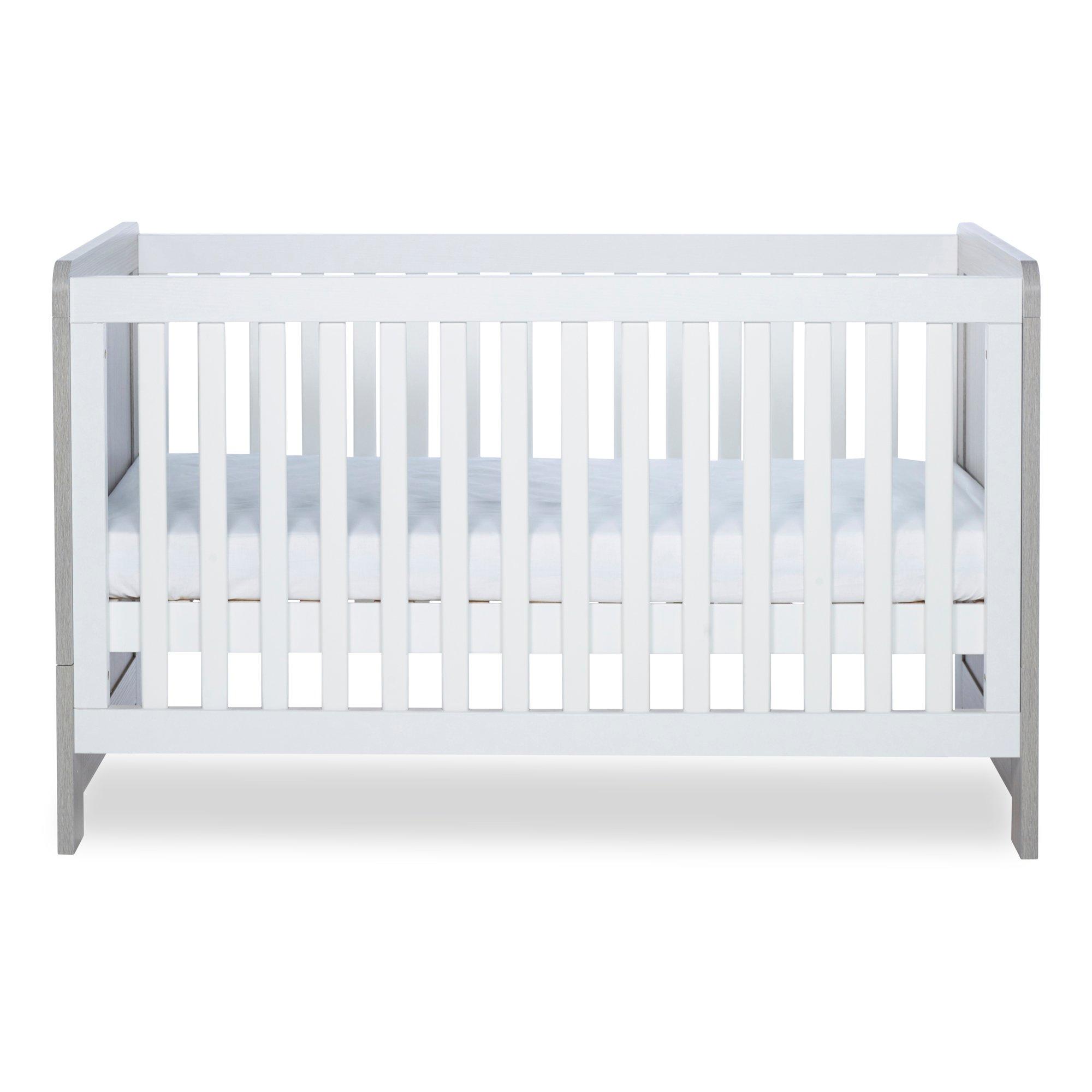 Ash Grey & Whit - Ickle Bubba - Pembrey Cot Bed and Premium Sprung Mattress - 5