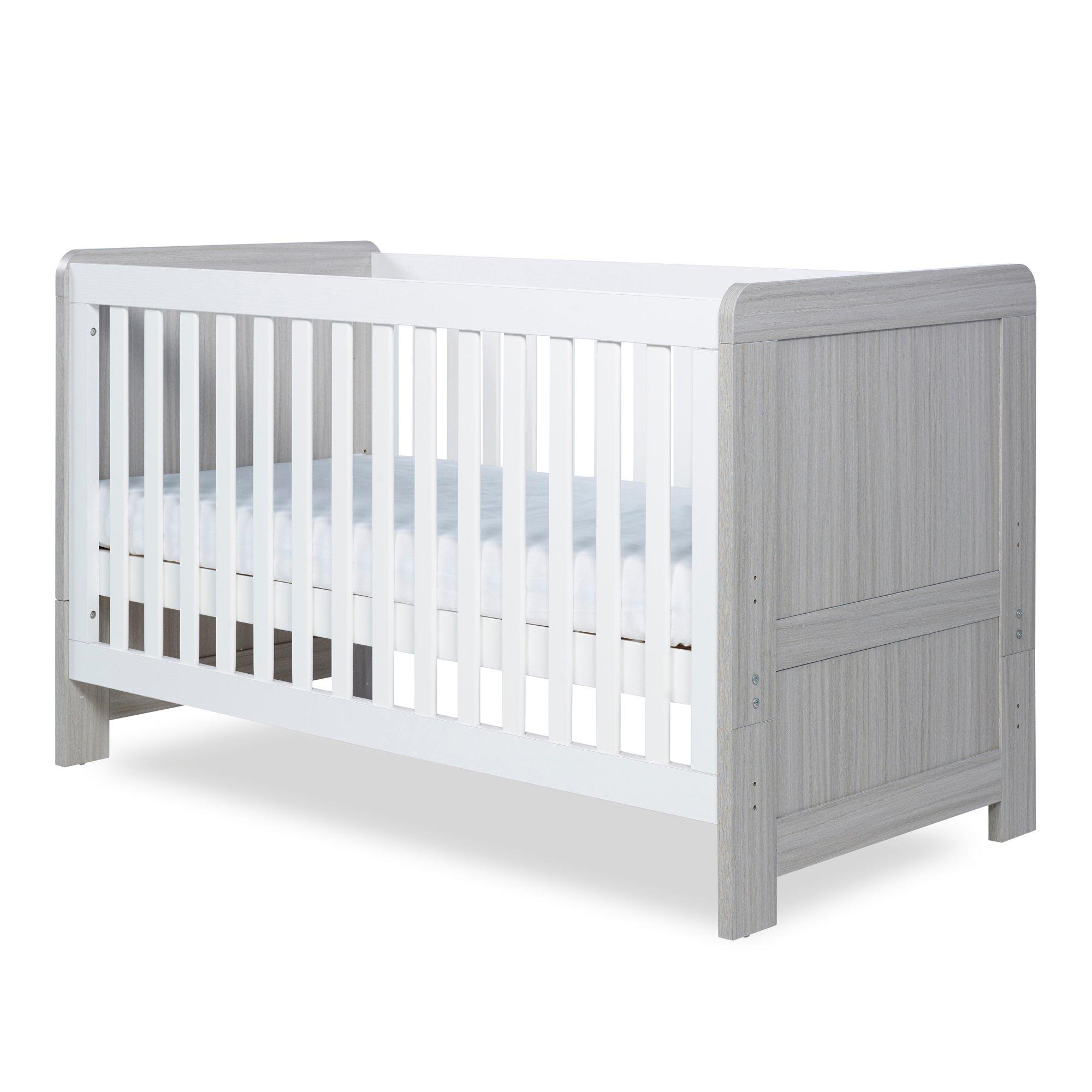 Ash Grey & Whit - Ickle Bubba - Pembrey Cot Bed and Premium Sprung Mattress - 8