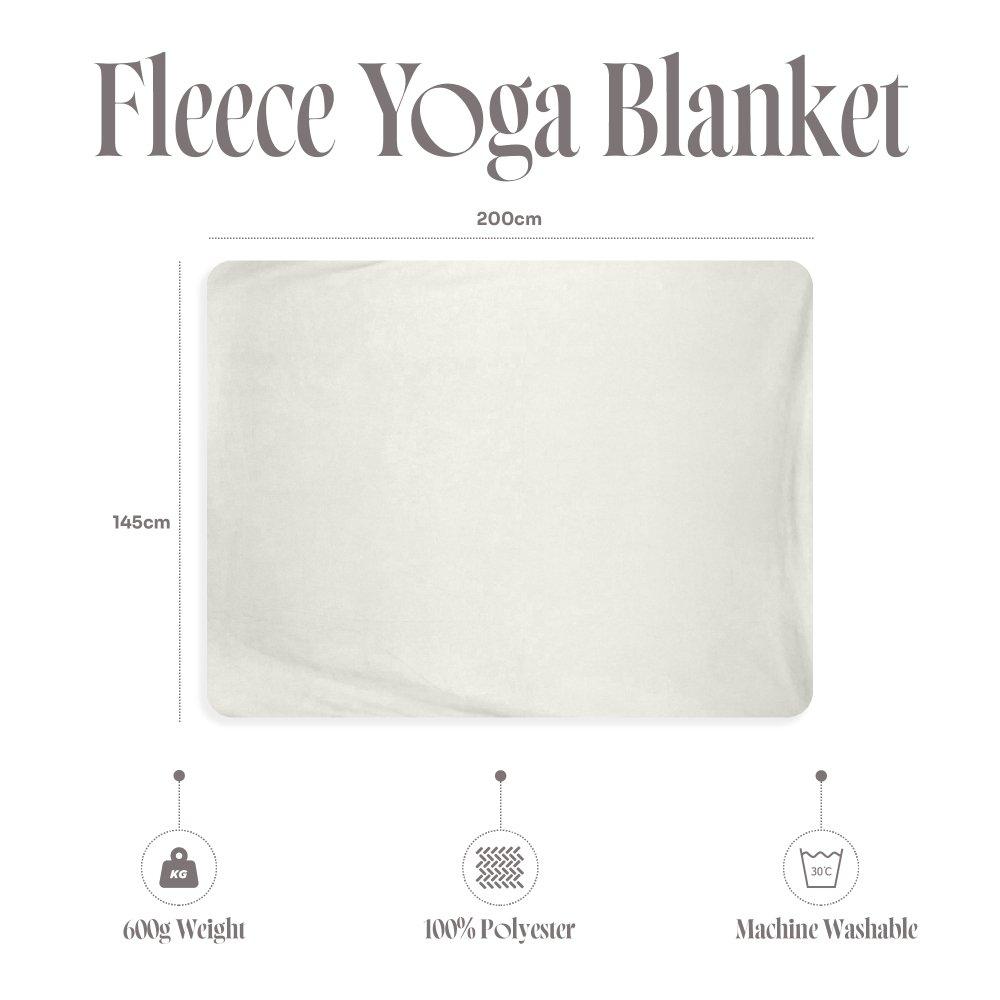 Cream - Myga - Myga Fleece Yoga Blanket - 5