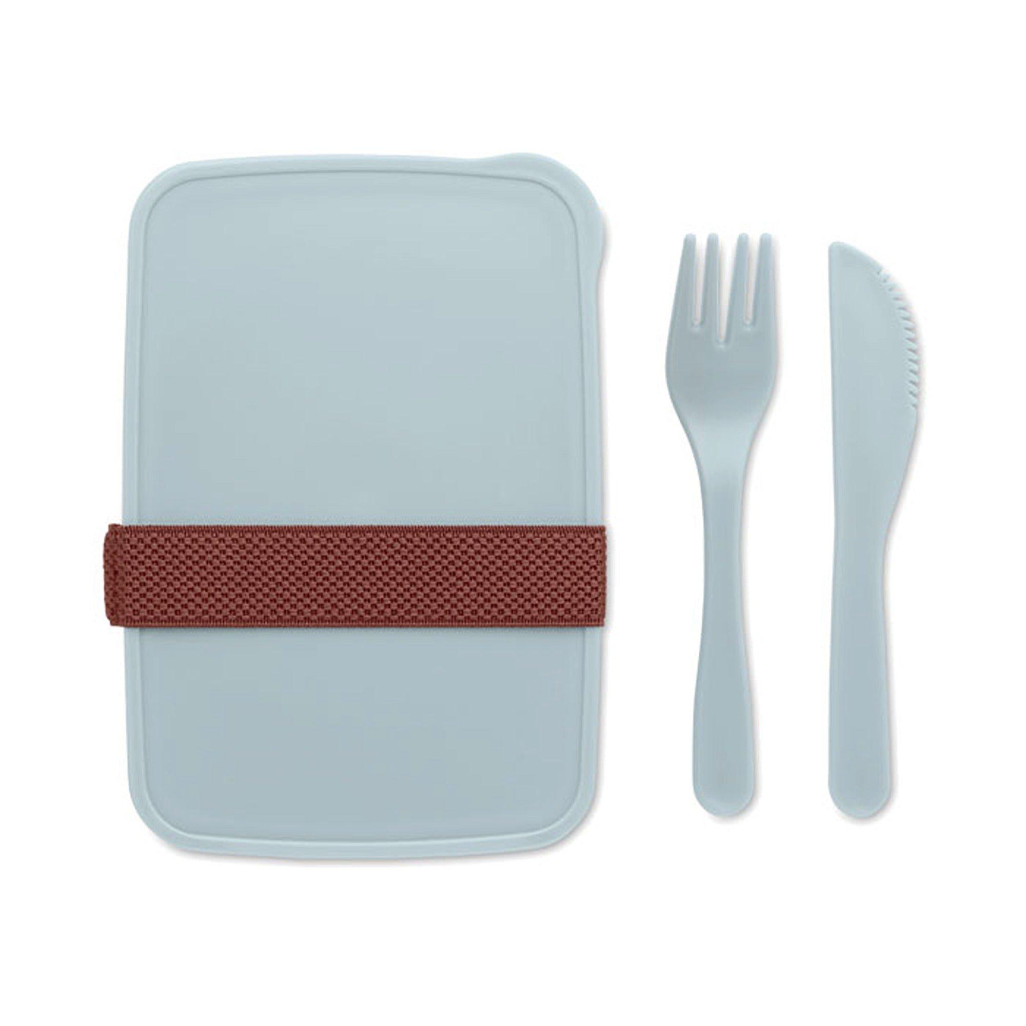Baby Blue - Treat Republic - Baby Blue Travel Lunch Box with Cutlery