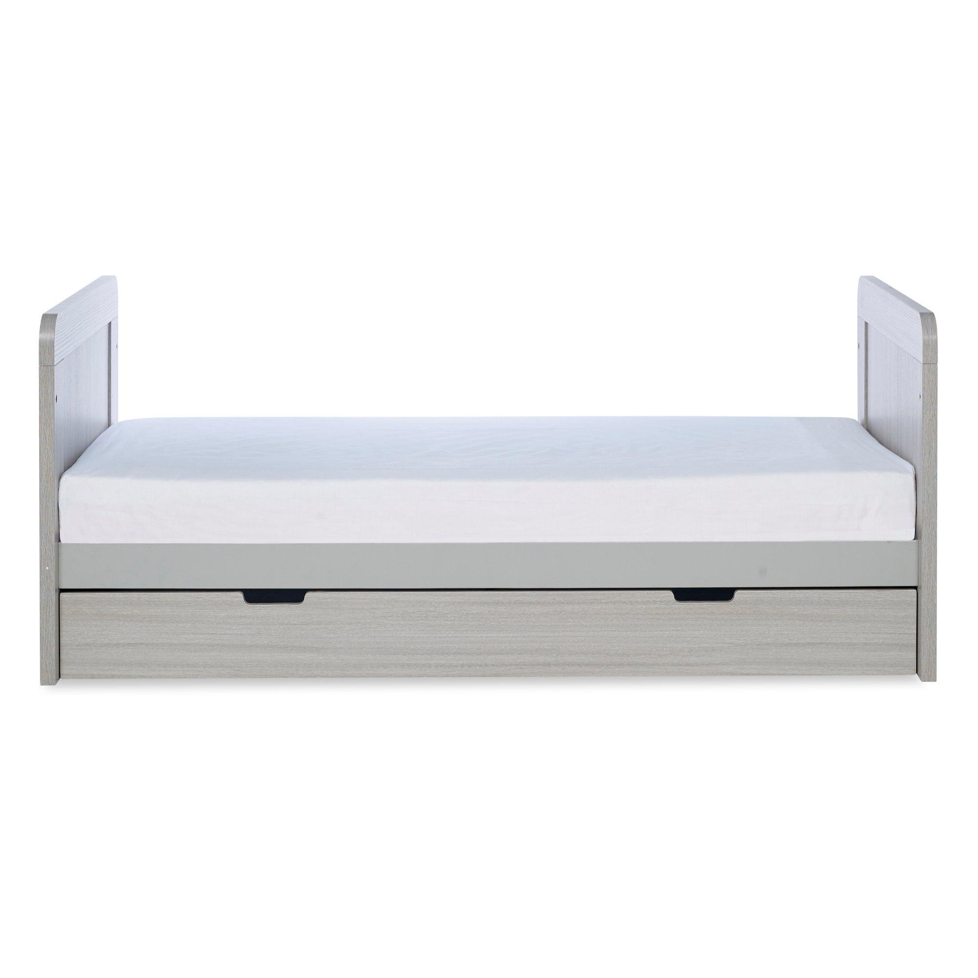 Ash Grey - Ickle Bubba - Pembrey Cot Bed Under Drawer&All Seasons Mattress - 7