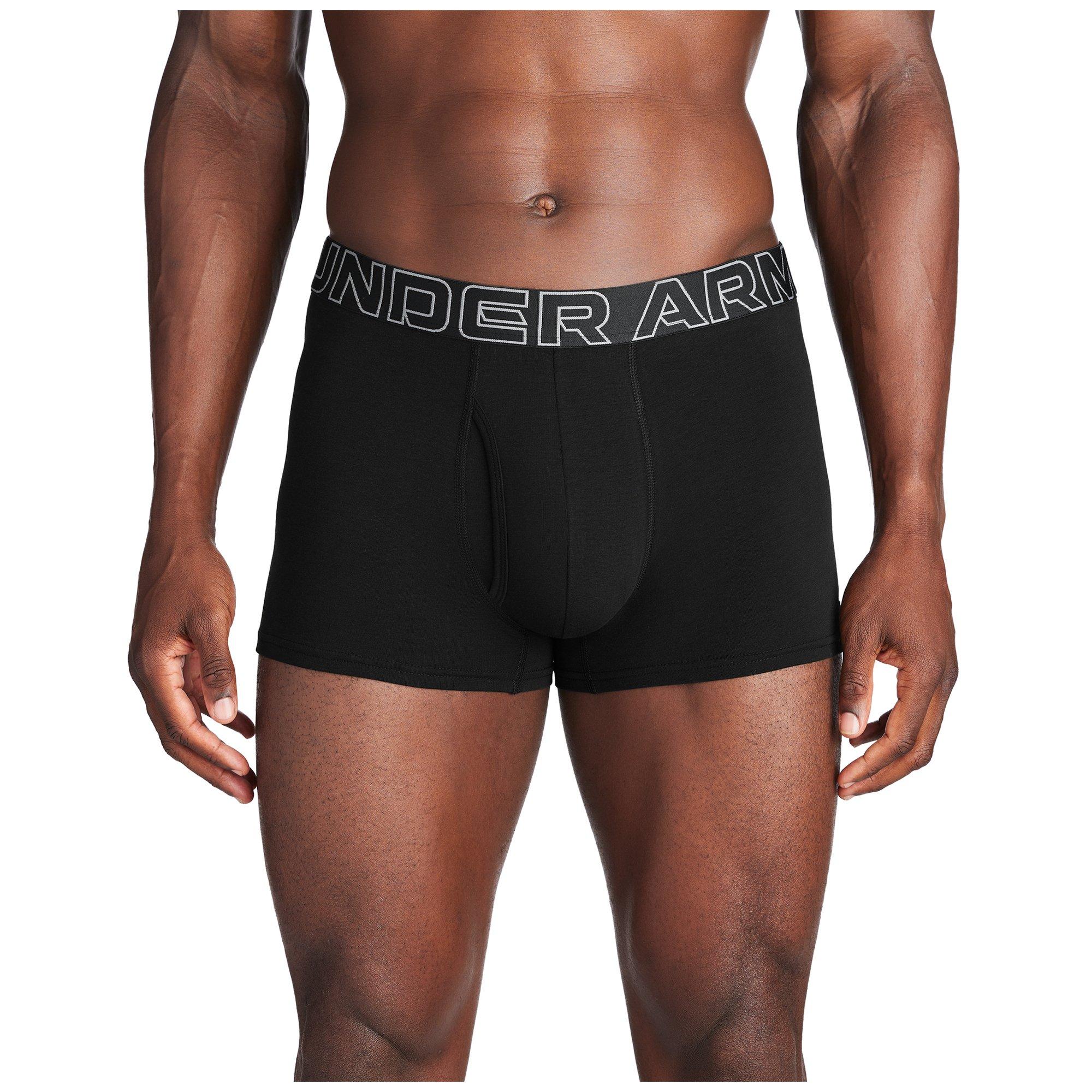 Black - Under Armour - Performance Cotton 3In 3Pk - 2