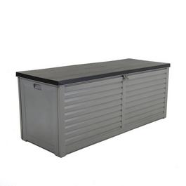 Charles Bentley 390L Large Outdoor Garden Plastic Storage Box, Gre