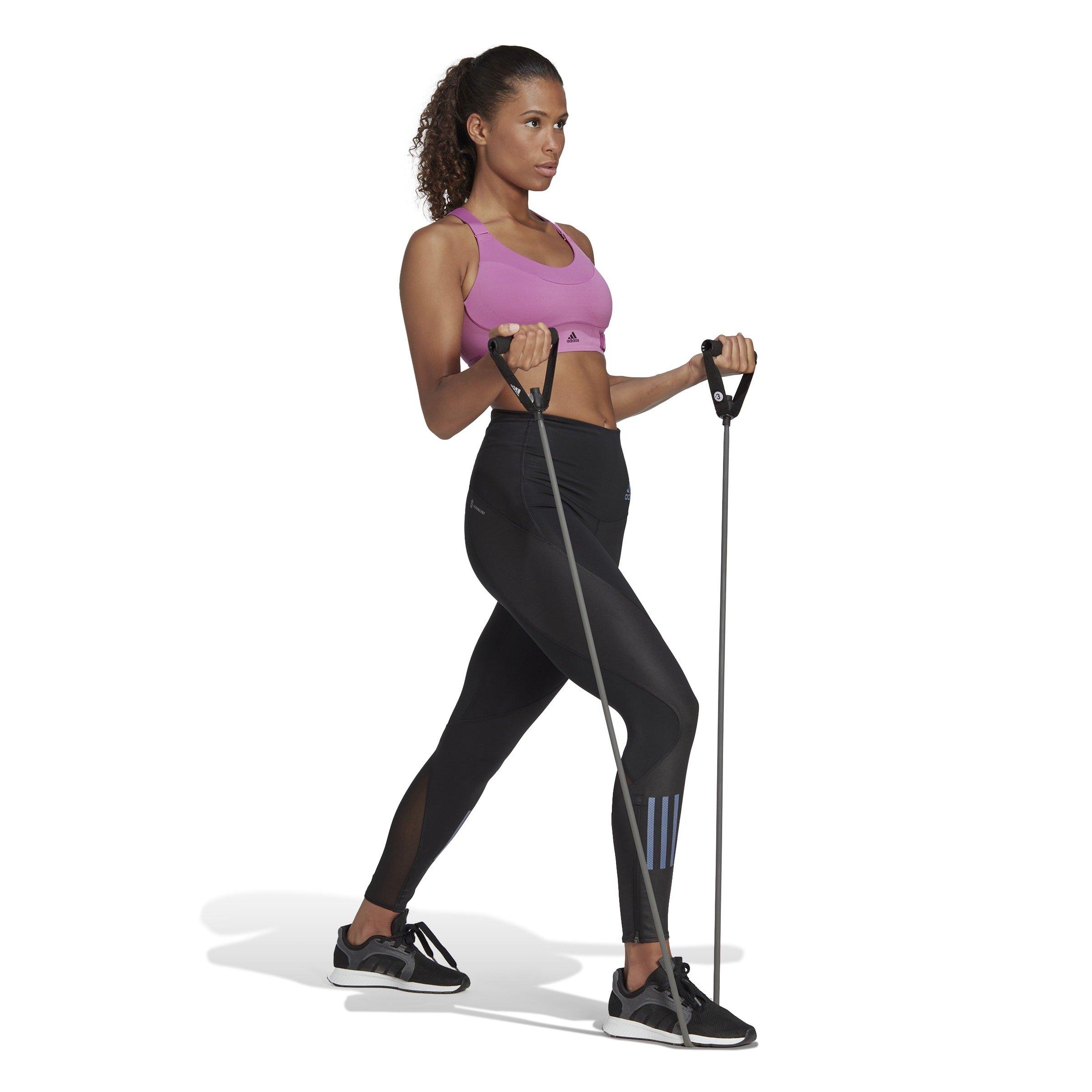 Sepuli/Black - adidas - Fastimpact Luxe Run High Impact Sports Bra Womens - 5