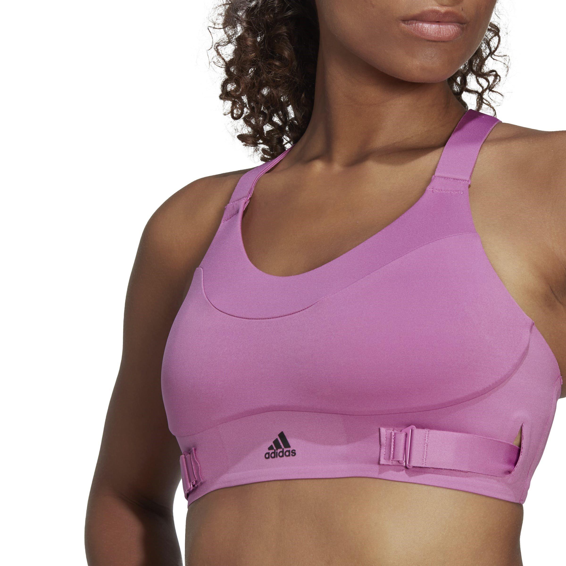 Sepuli/Black - adidas - Fastimpact Luxe Run High Impact Sports Bra Womens - 6