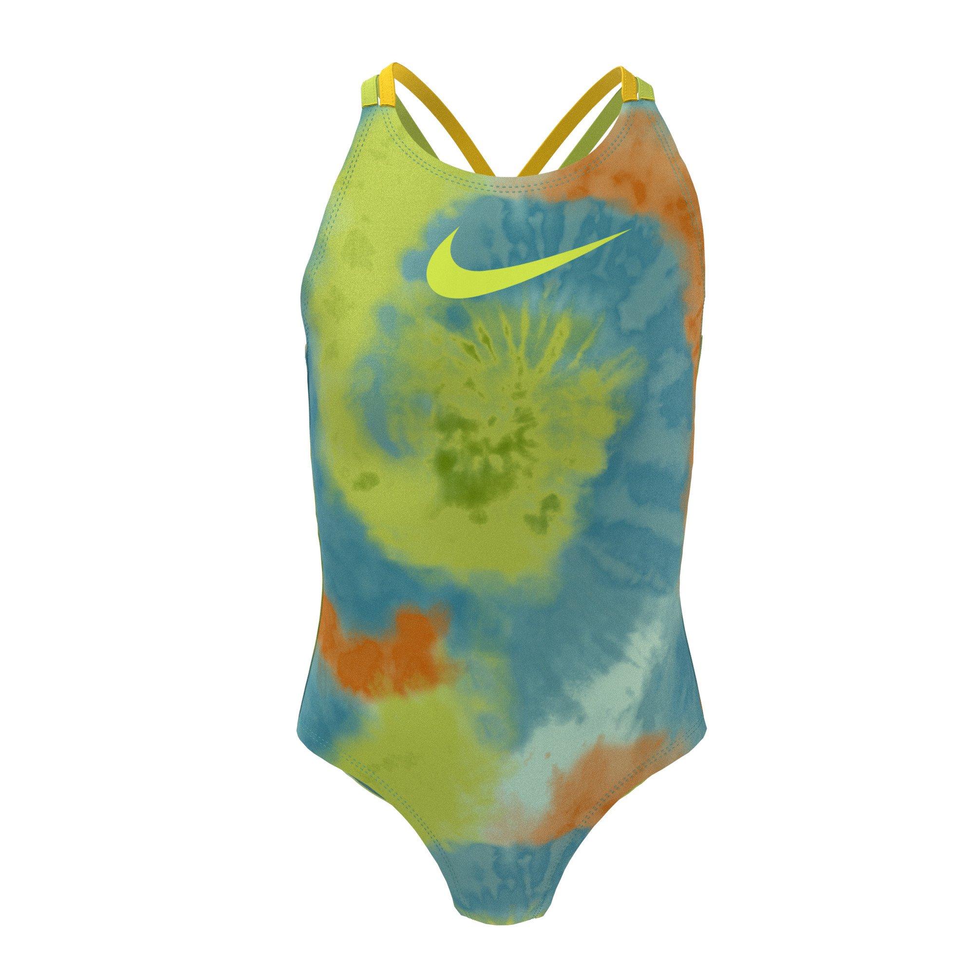 Oprana tirkizna - Nike - Tie Dye Spiderback One Piece Swimsuit Girls - 3