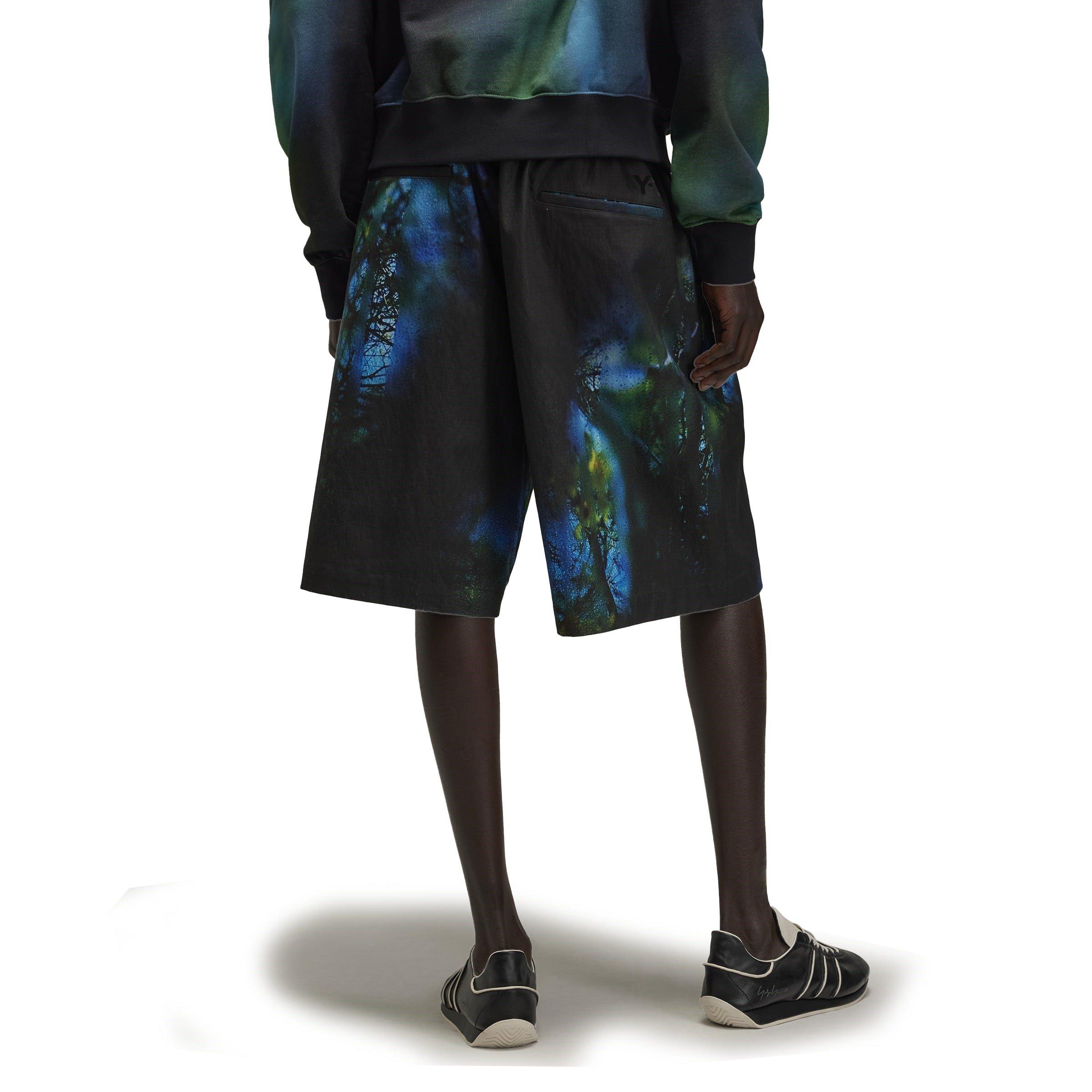 Multicolor - Y3 - Men's All Over Print Rip Stop Tracksuit Shorts - 2