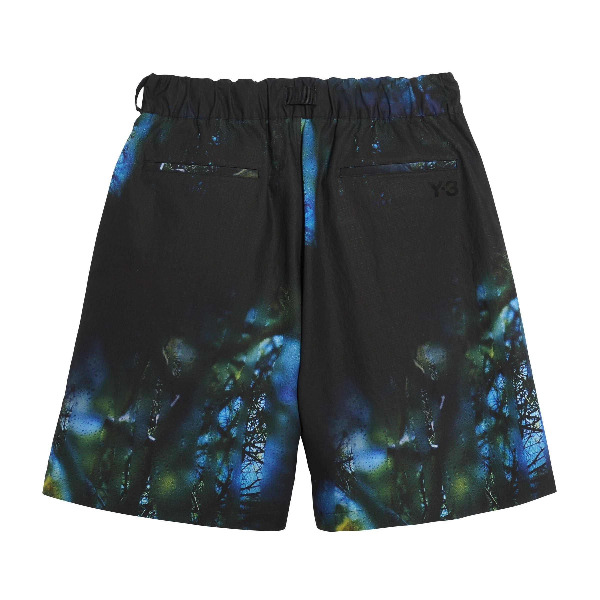 Multicolor - Y3 - Men's All Over Print Rip Stop Tracksuit Shorts - 9