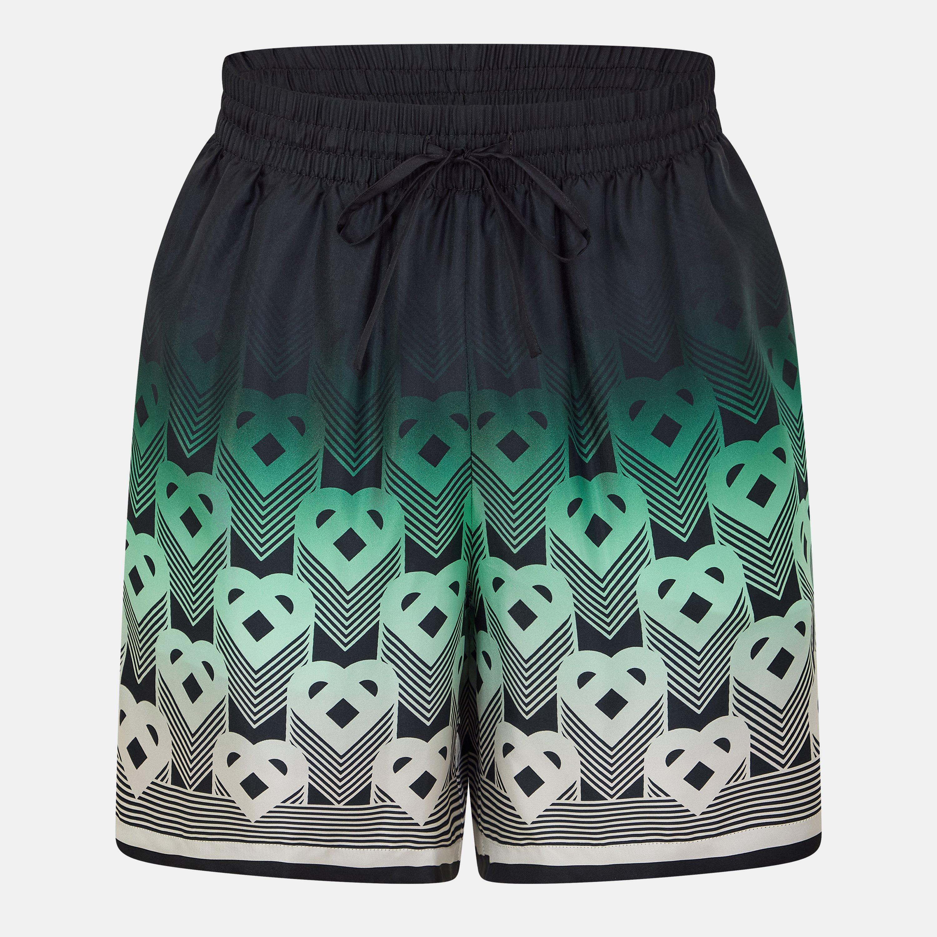 Black/Green - Casablanca - Men's Mono Woven Tracksuit Shorts - 1