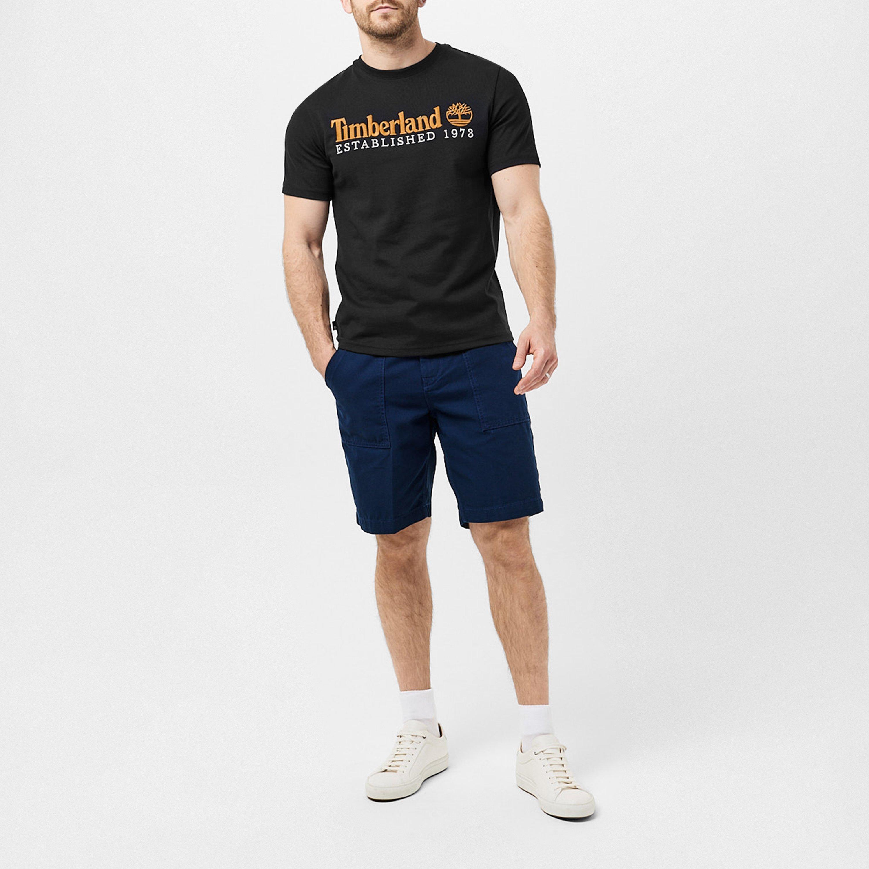Donker saffier - Timberland - Canvas Fatigue Shorts - 5