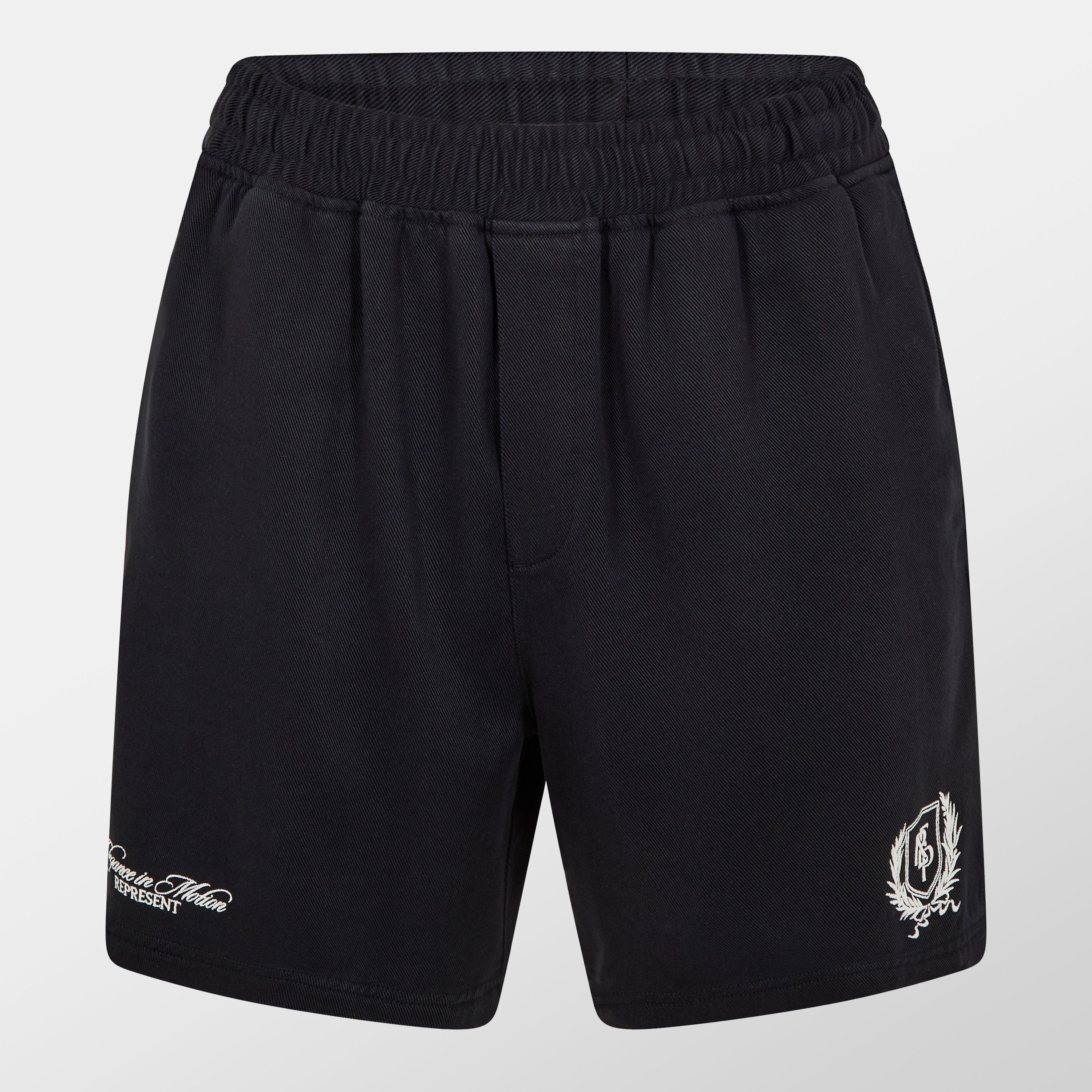 Jet Black - Represent - Men's Rep Crest Luxury Shorts - 1