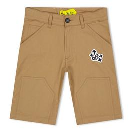 Off White Logo Shorts Juniors