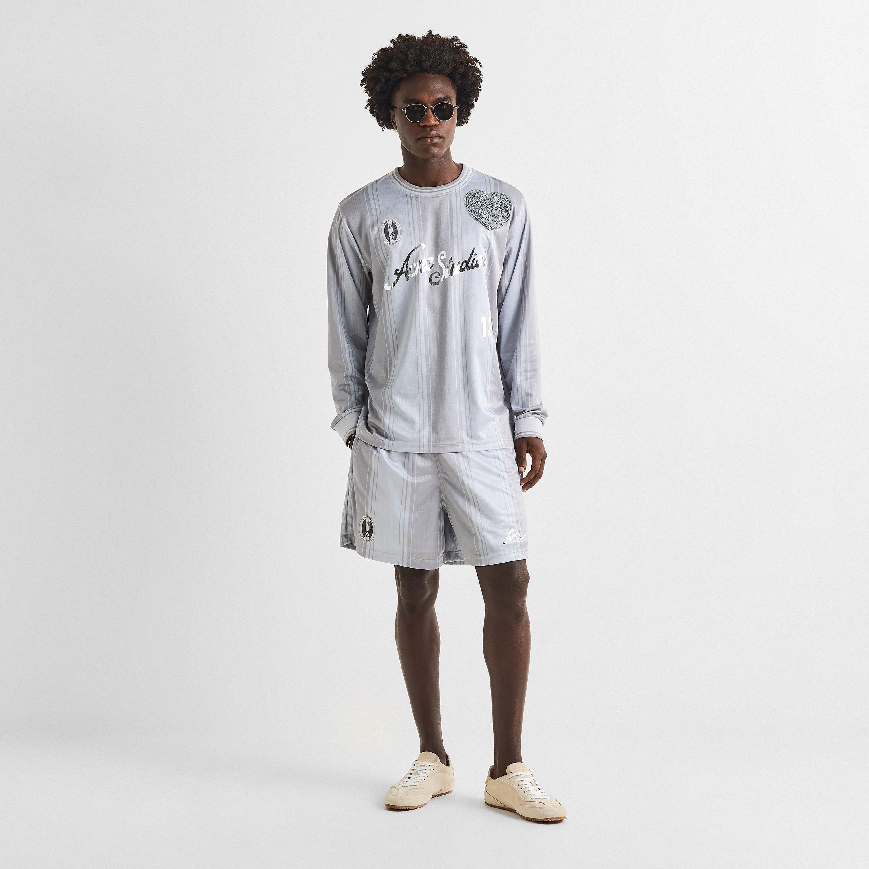 Grey - Acne Studios - Men's Woven Tracksuit Shorts - 6